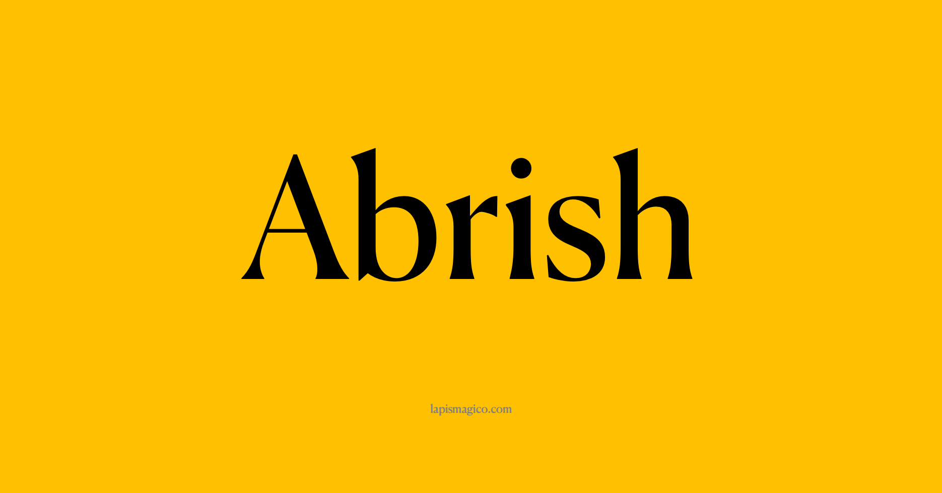 Nome Abrish, ficha divertida com pontilhado para crianças