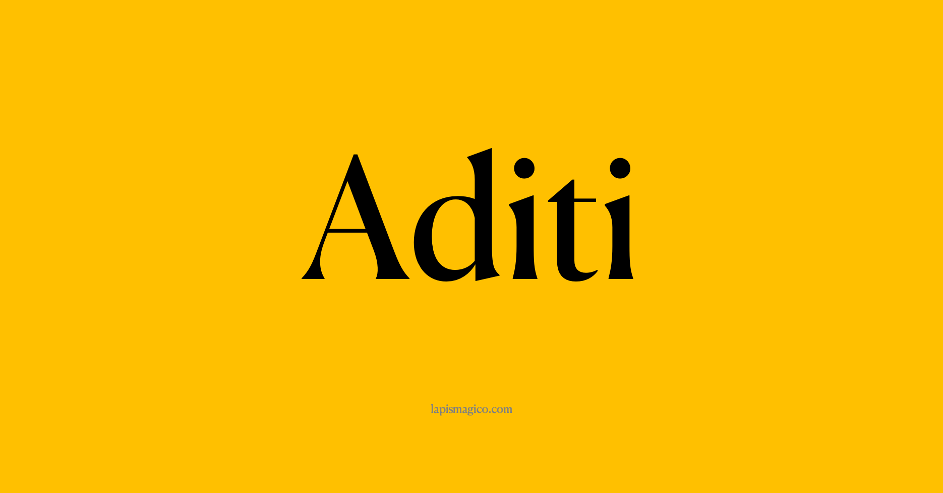 Nome Aditi, ficha divertida com pontilhado para crianças
