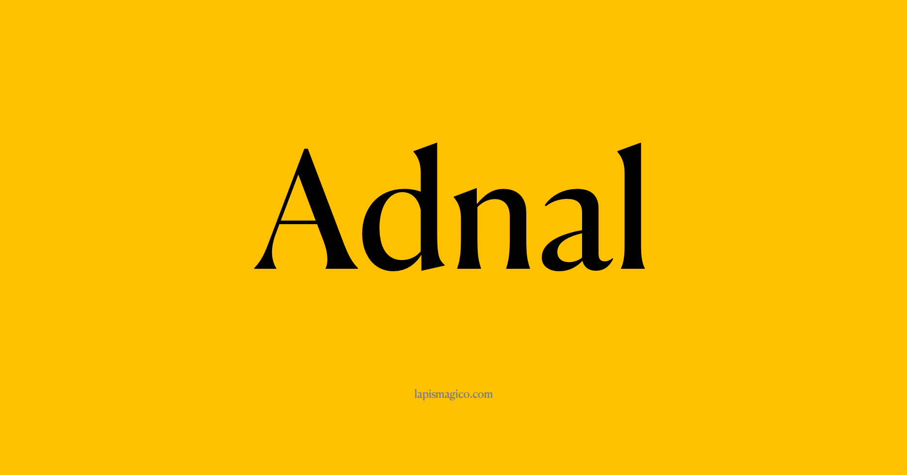 Nome Adnal, ficha divertida com pontilhado para crianças