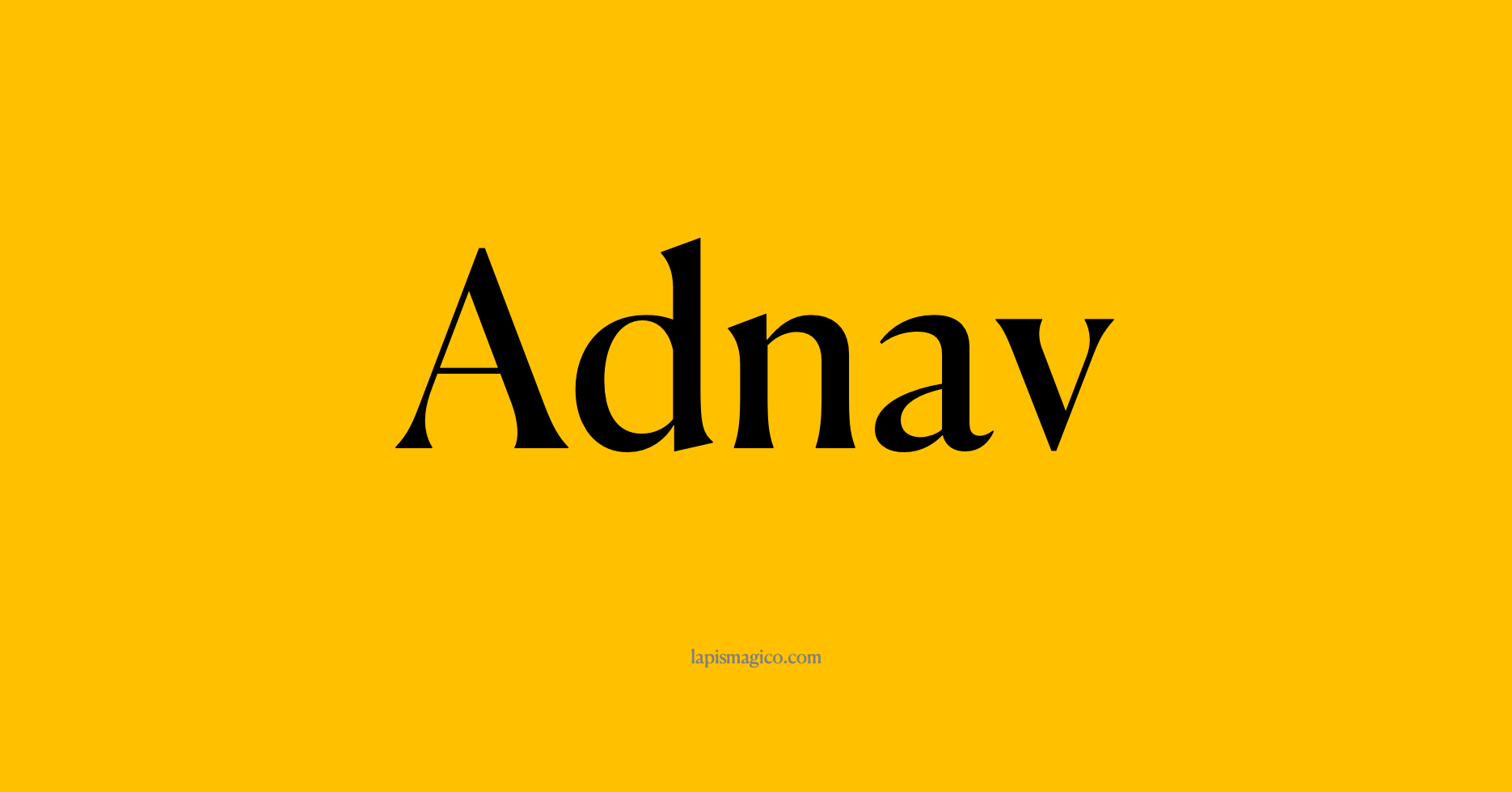 Nome Adnav, ficha divertida com pontilhado para crianças