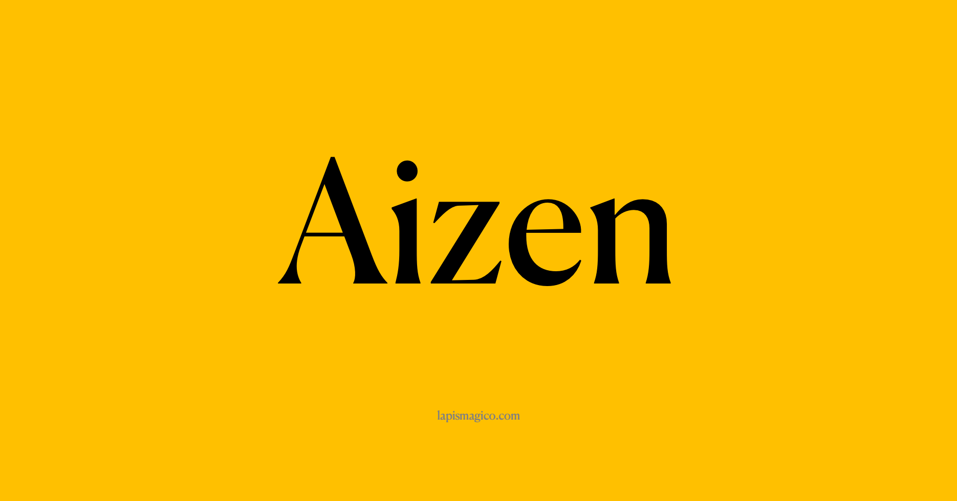 Nome Aizen, ficha divertida com pontilhado para crianças