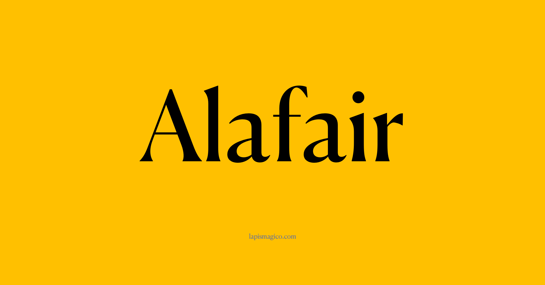 Nome Alafair, ficha divertida com pontilhado para crianças