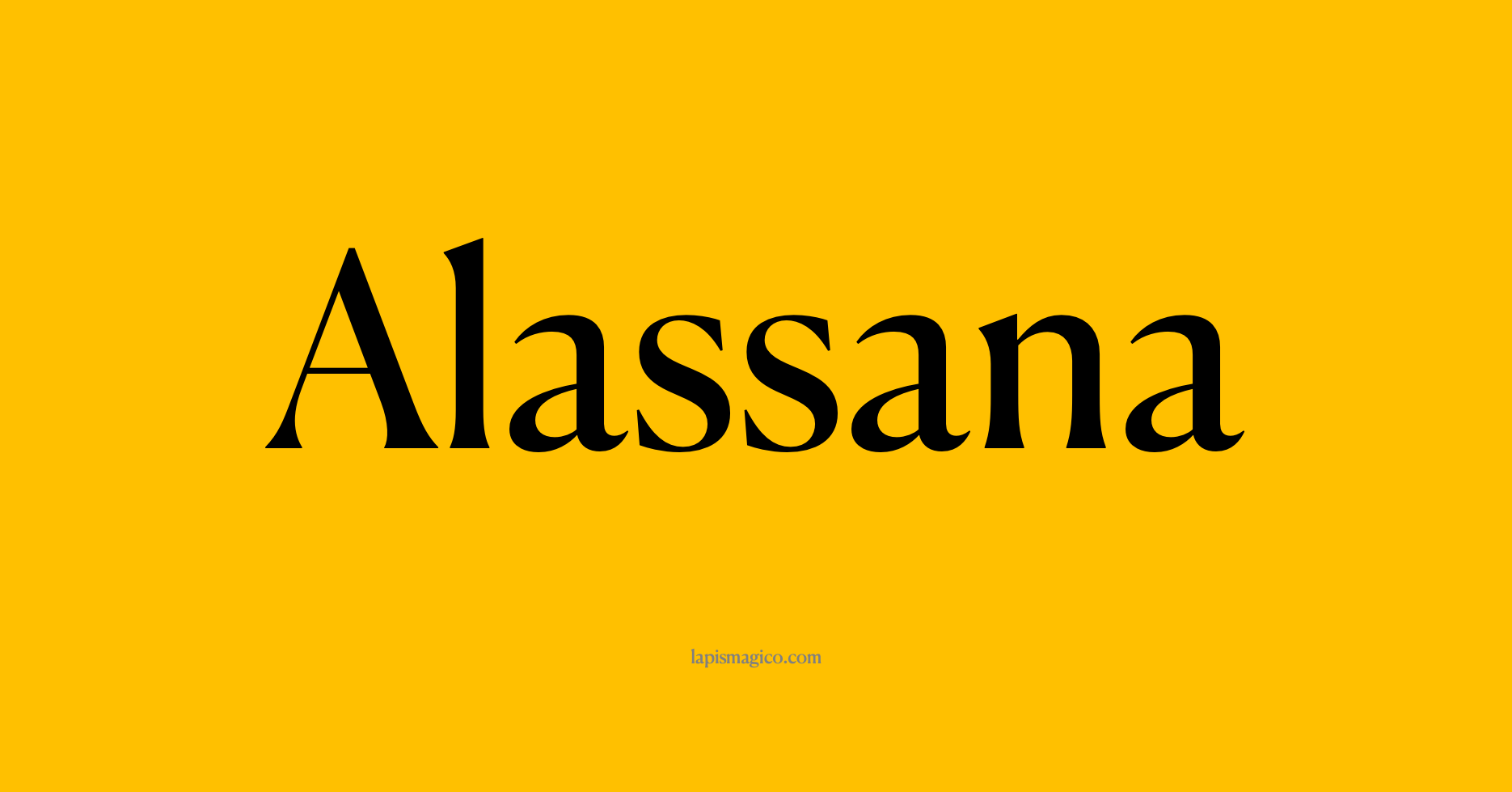Nome Alassana, ficha divertida com pontilhado para crianças