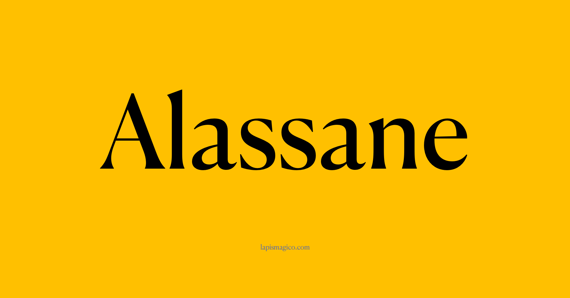 Nome Alassane, ficha divertida com pontilhado para crianças