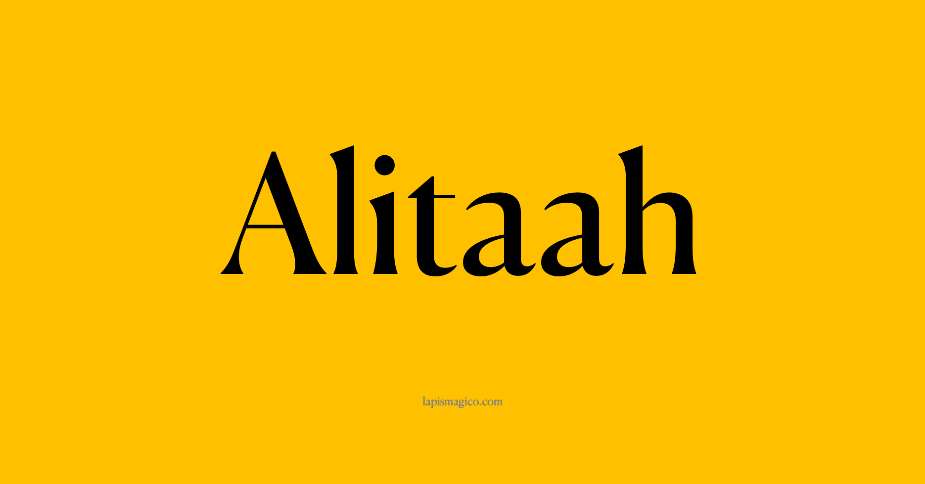 Nome Alitaah, ficha divertida com pontilhado para crianças