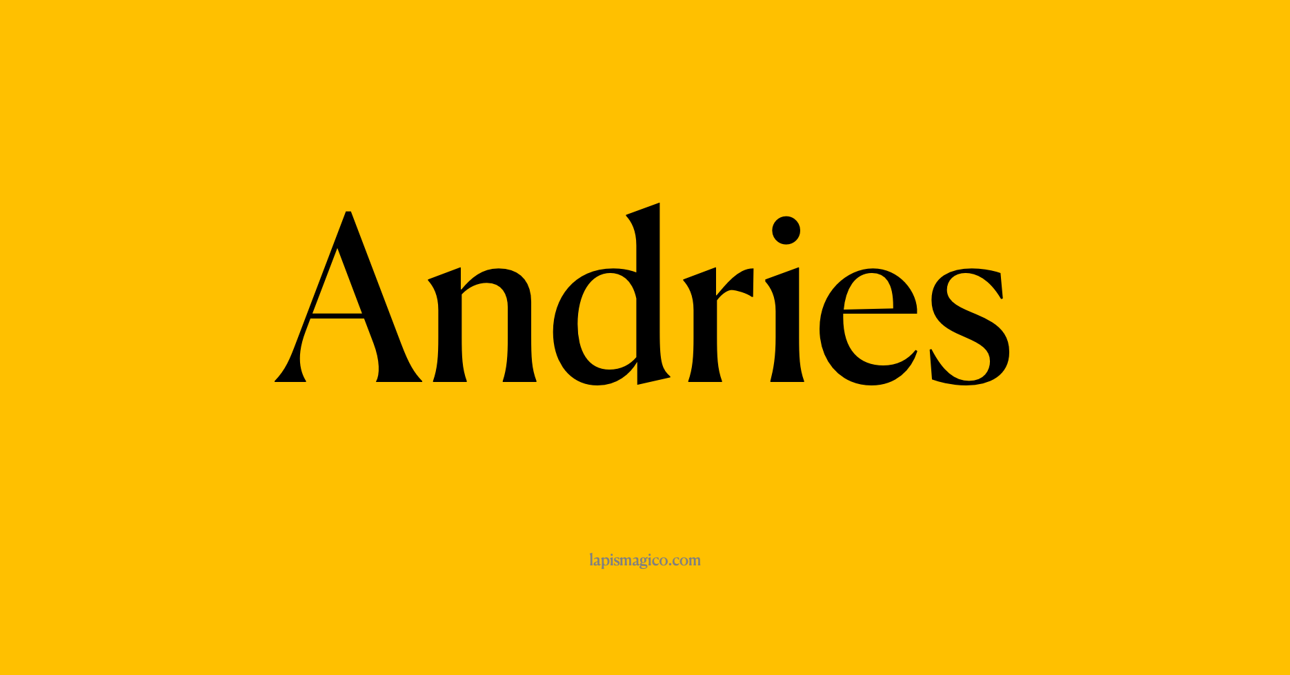 Nome Andries, ficha divertida com pontilhado para crianças