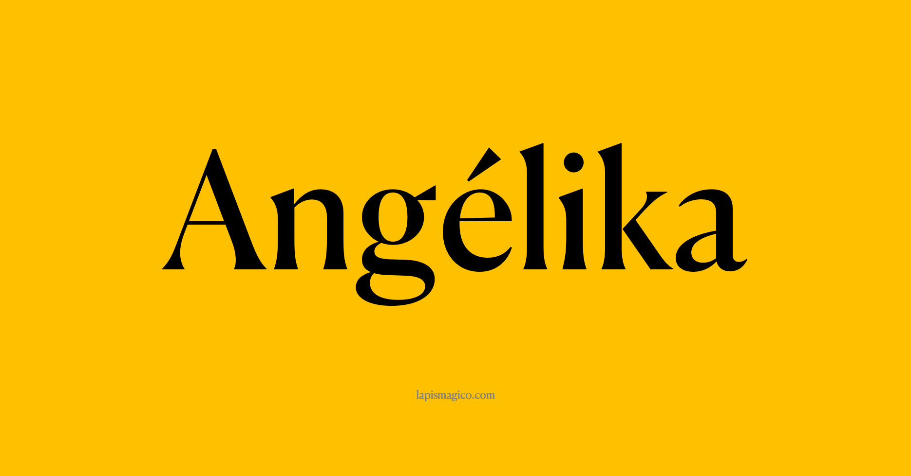 Nome Angélika, ficha divertida com pontilhado para crianças