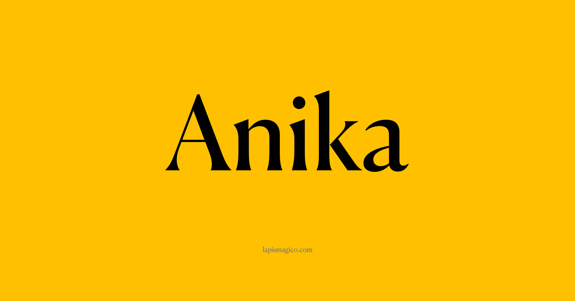 Nome Anika, ficha divertida com pontilhado para crianças