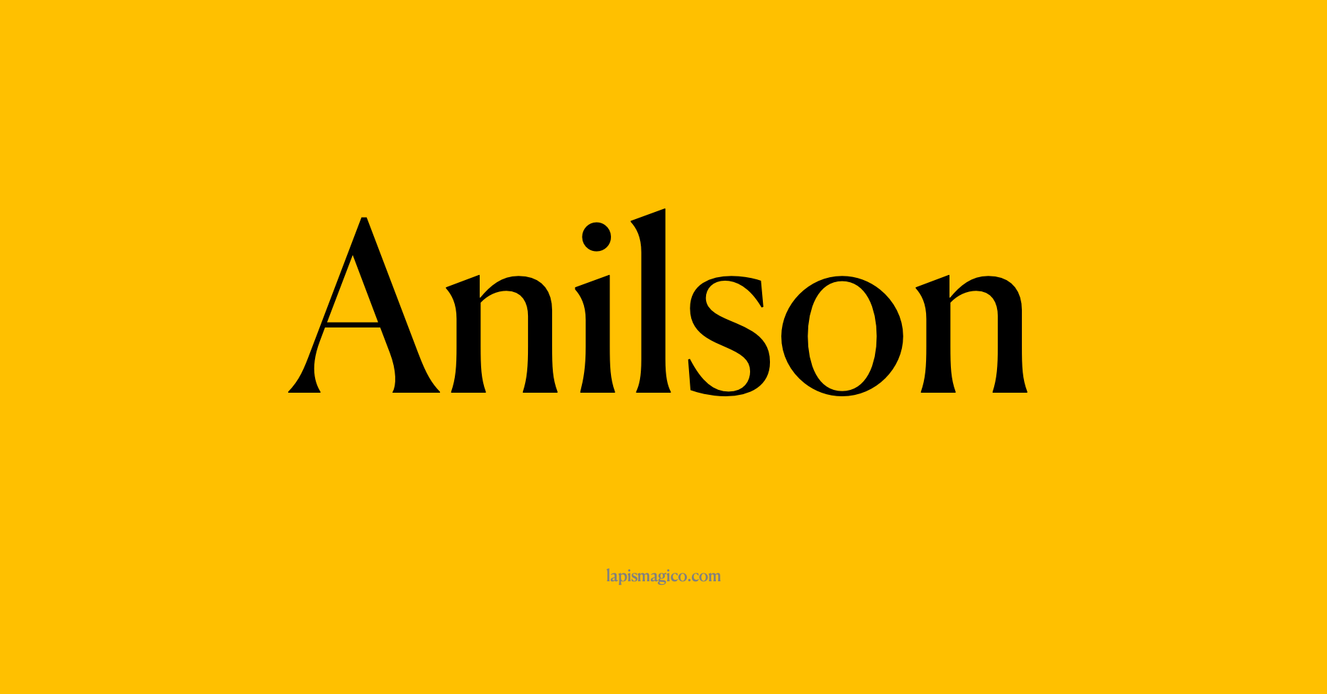 Nome Anilson, ficha divertida com pontilhado para crianças