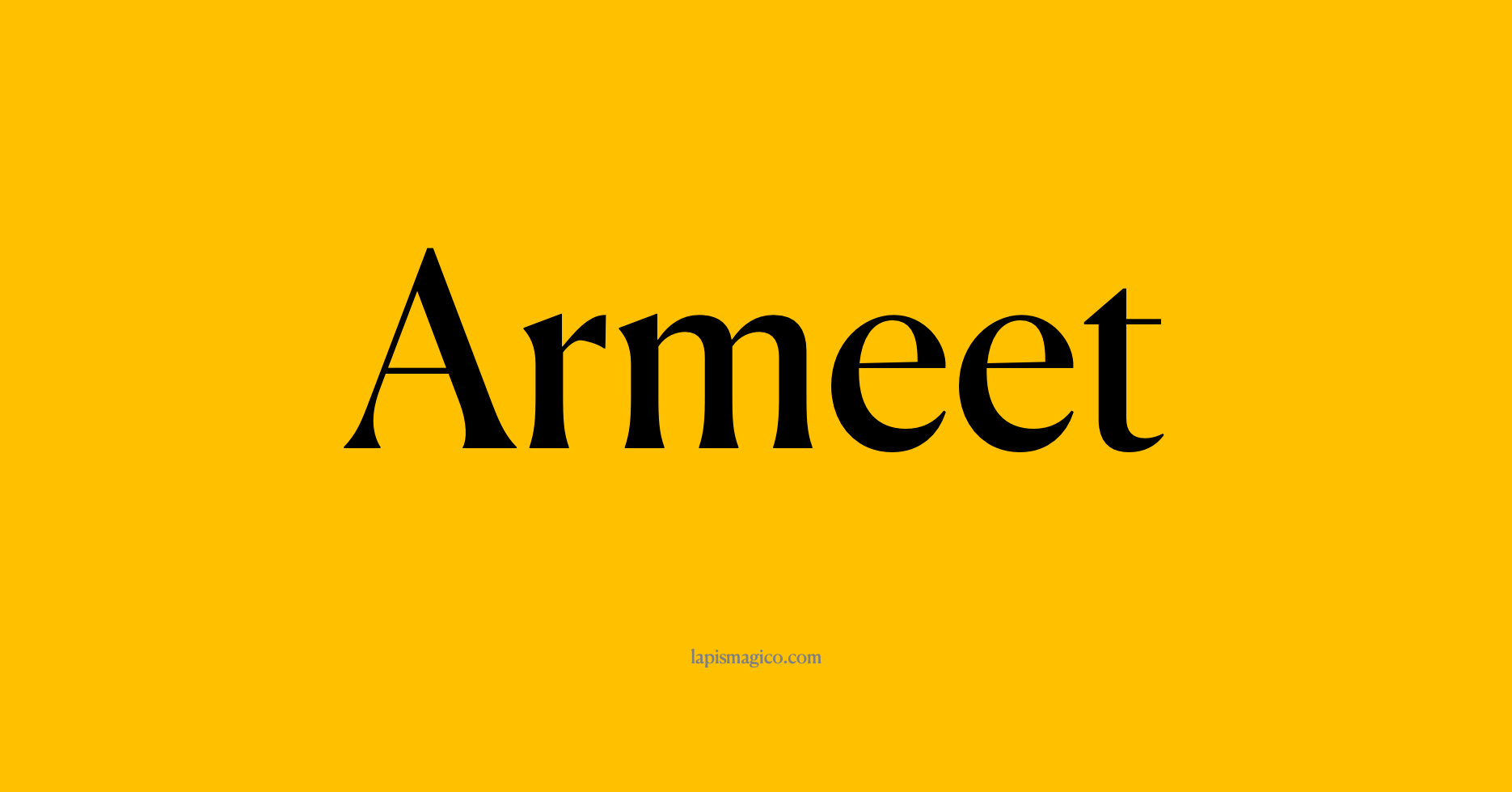 Nome Armeet, ficha divertida com pontilhado para crianças