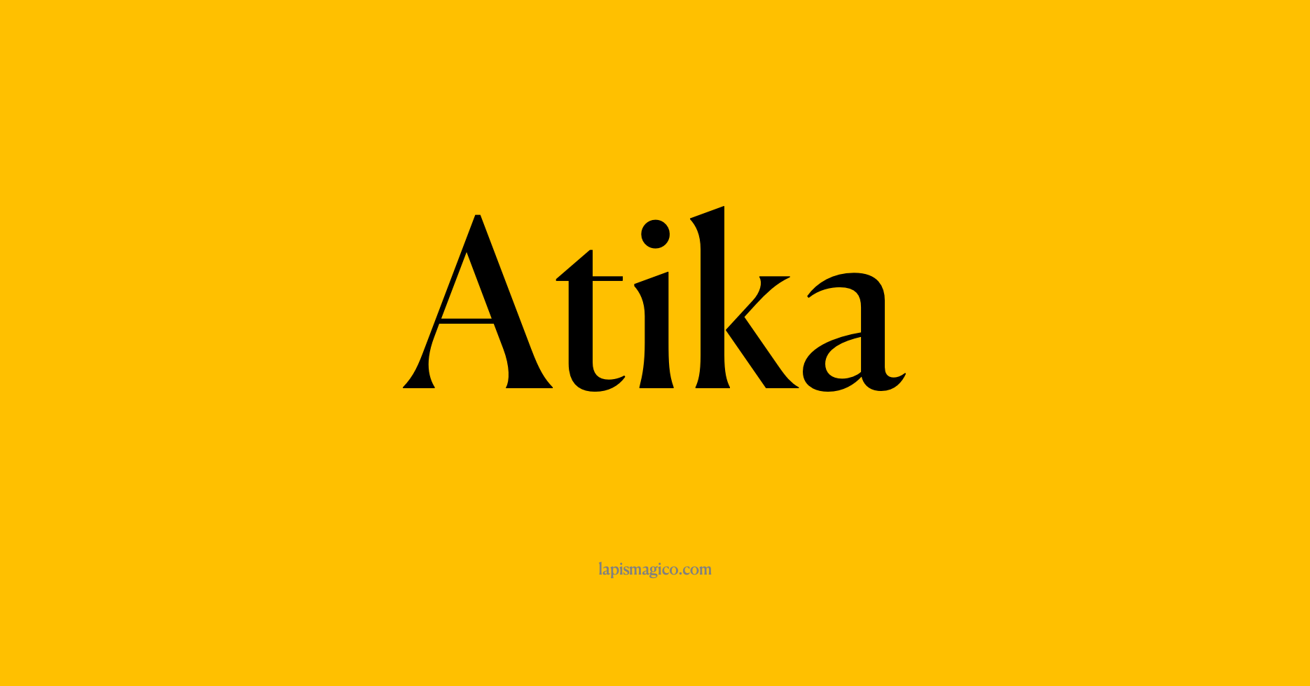 Nome Atika, ficha divertida com pontilhado para crianças