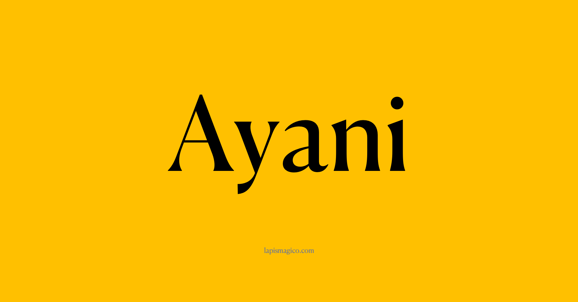 Nome Ayani, ficha divertida com pontilhado para crianças