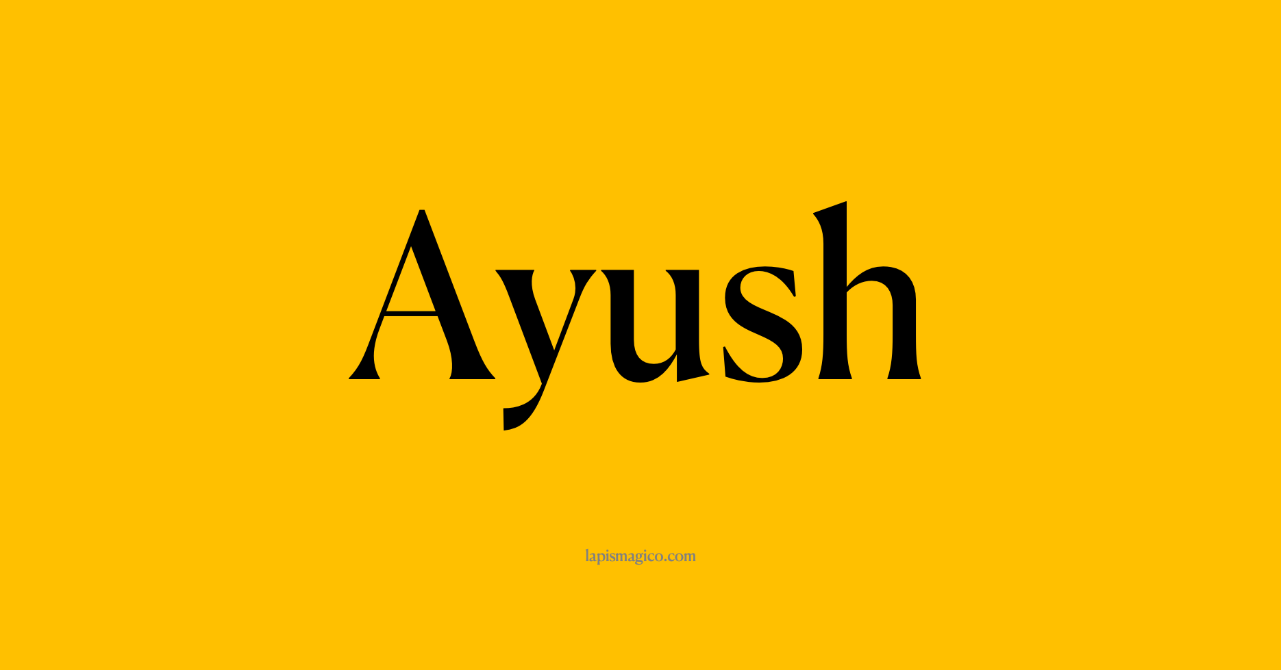 Nome Ayush, ficha divertida com pontilhado para crianças
