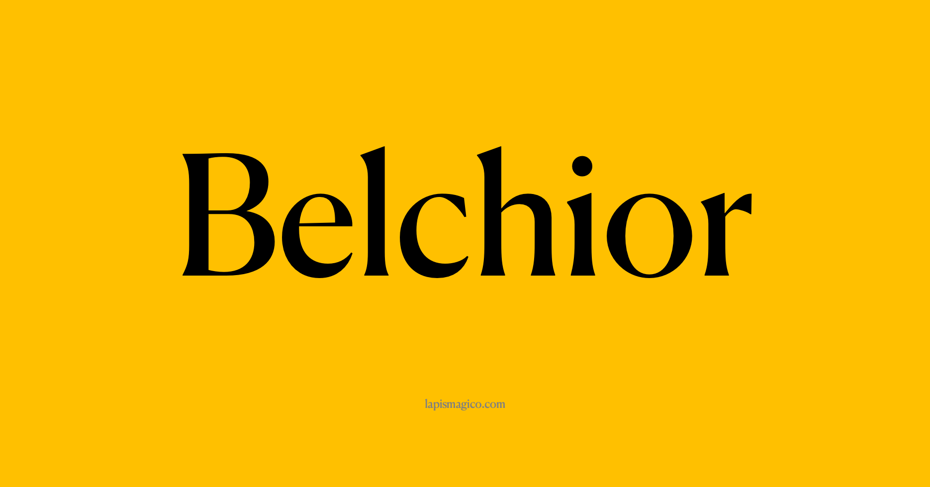 Nome Belchior, ficha divertida com pontilhado para crianças