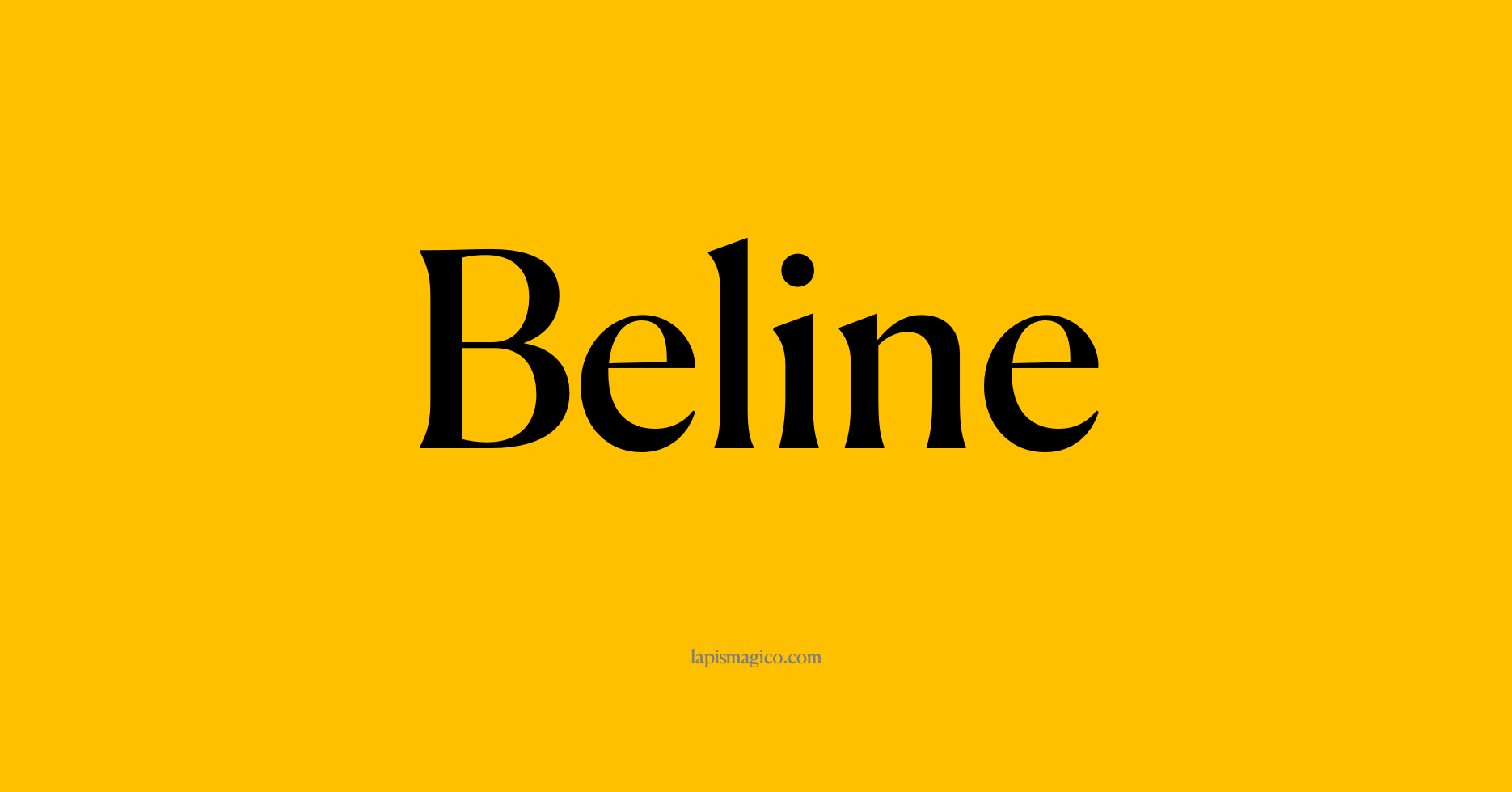 Nome Beline, ficha divertida com pontilhado para crianças