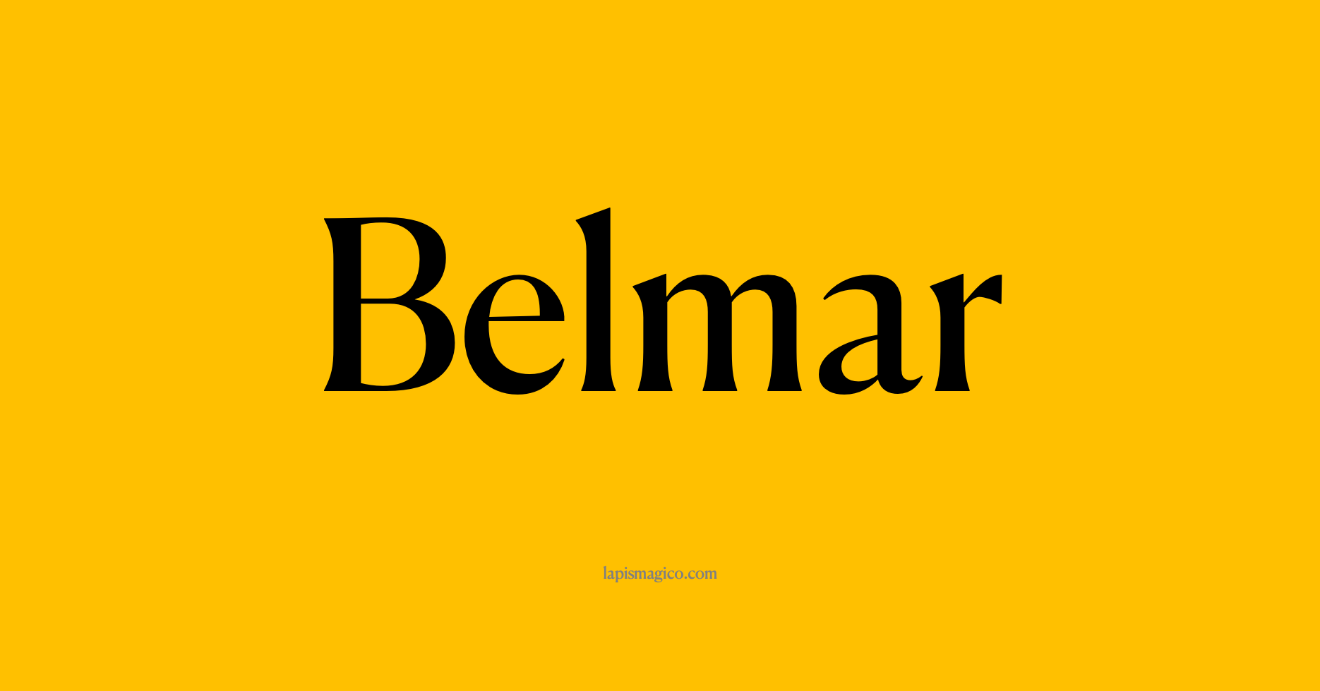 Nome Belmar, ficha divertida com pontilhado para crianças