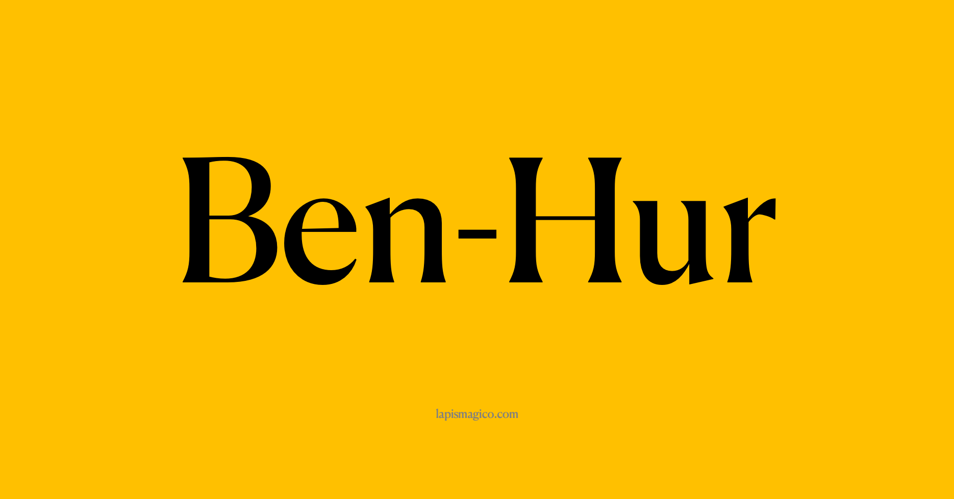 Nome Ben-Hur, ficha divertida com pontilhado para crianças