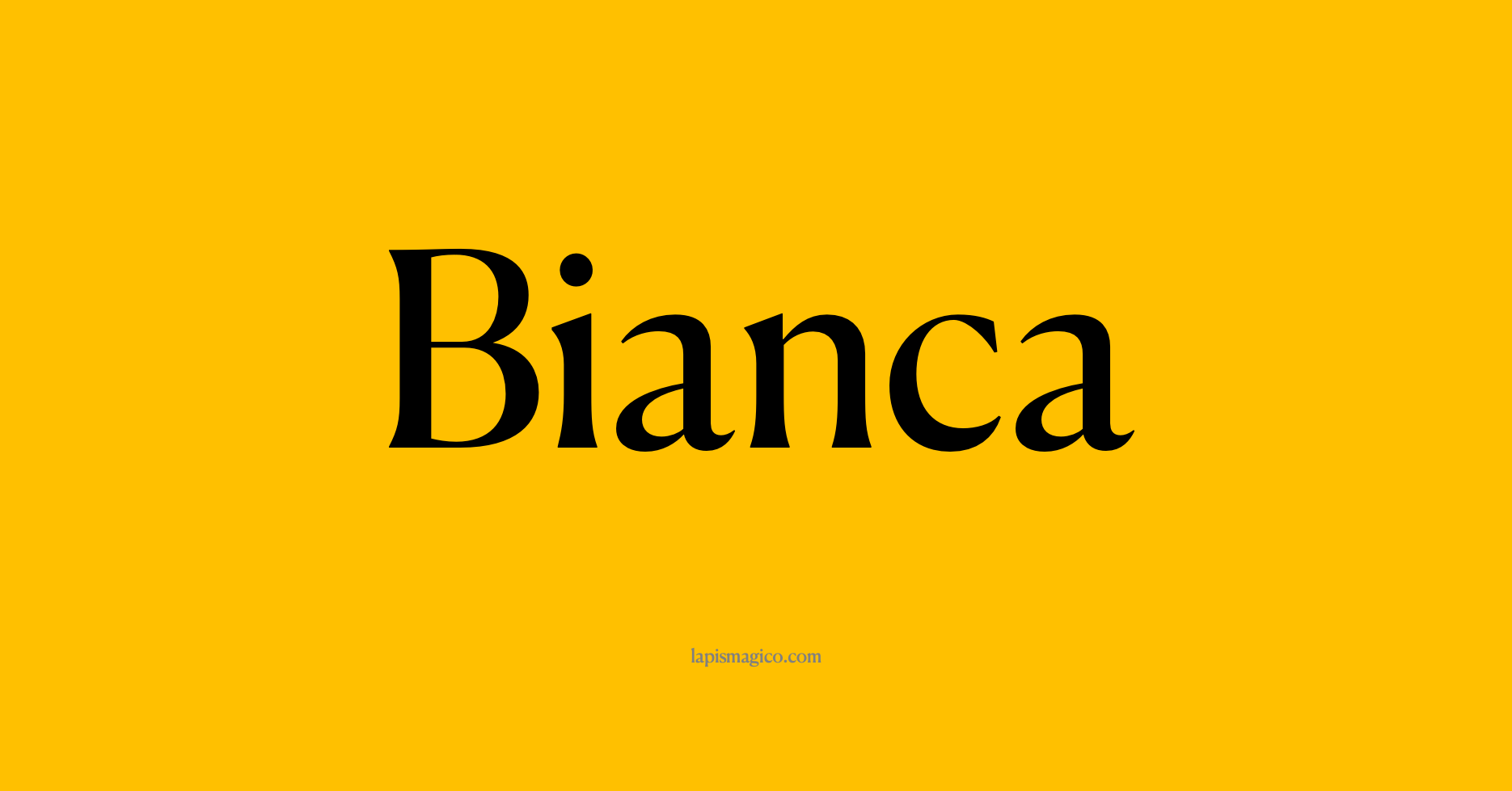 Nome Bianca, ficha divertida com pontilhado para crianças