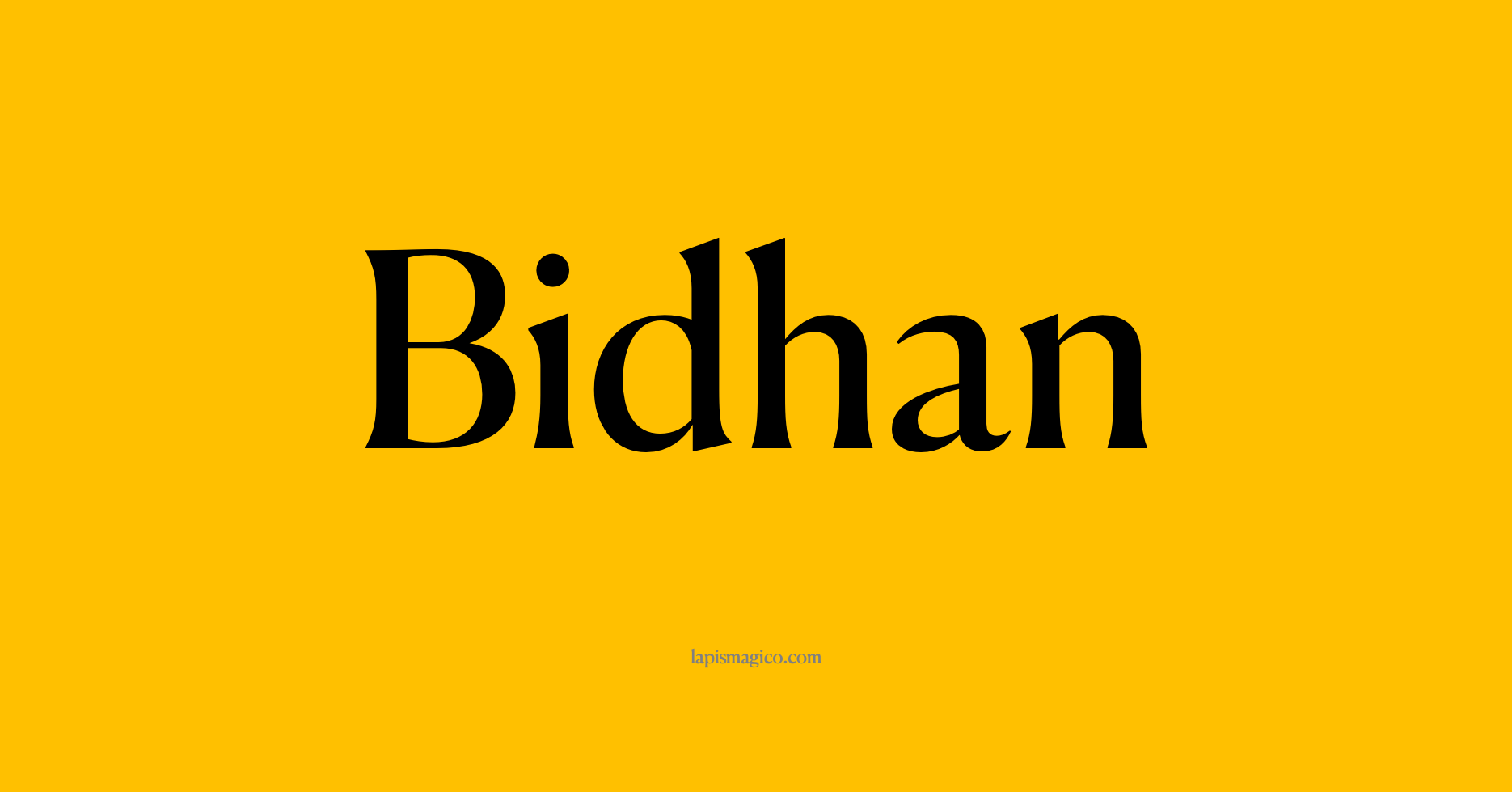 Nome Bidhan, ficha divertida com pontilhado para crianças