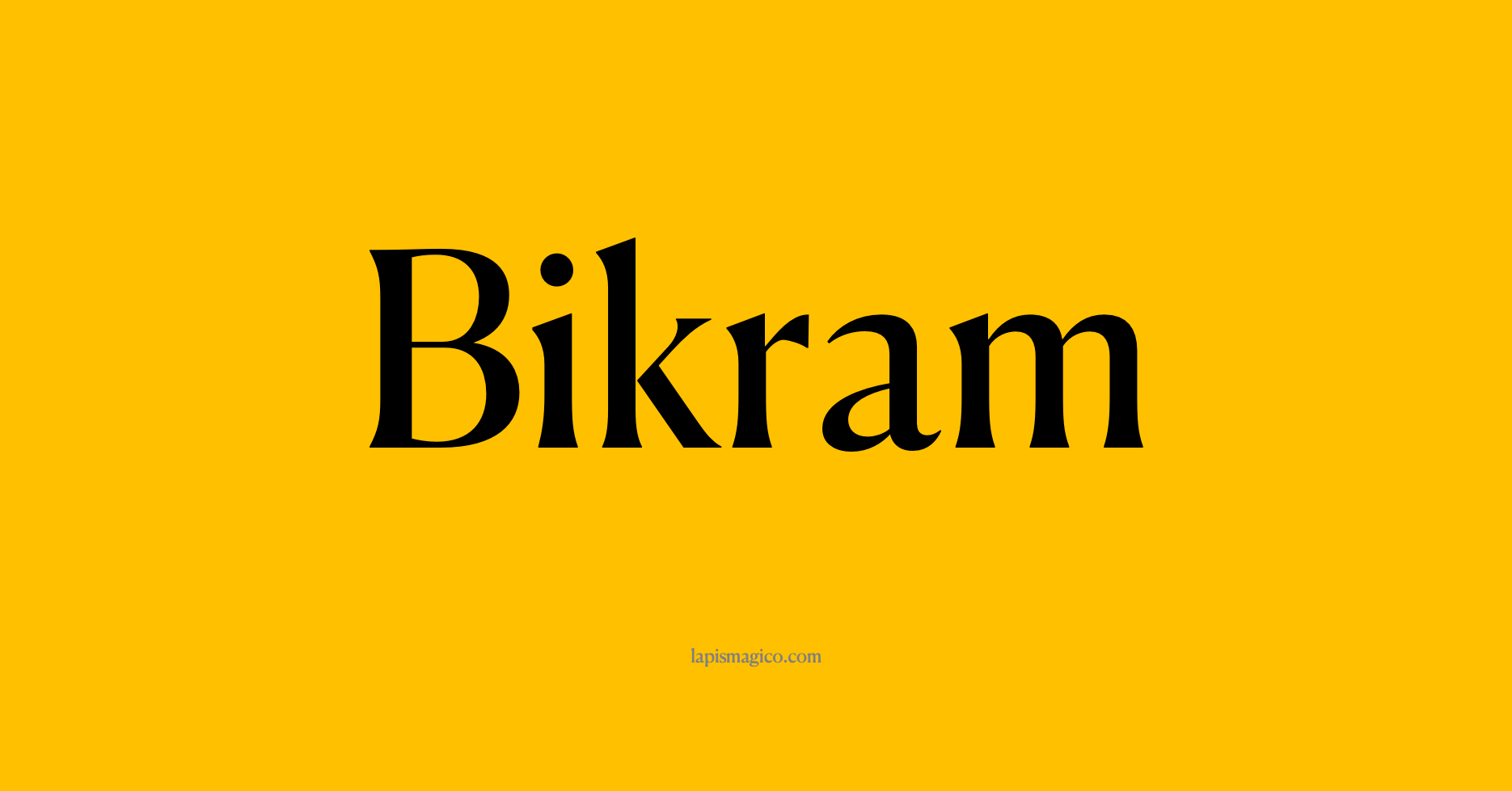 Nome Bikram, ficha divertida com pontilhado para crianças