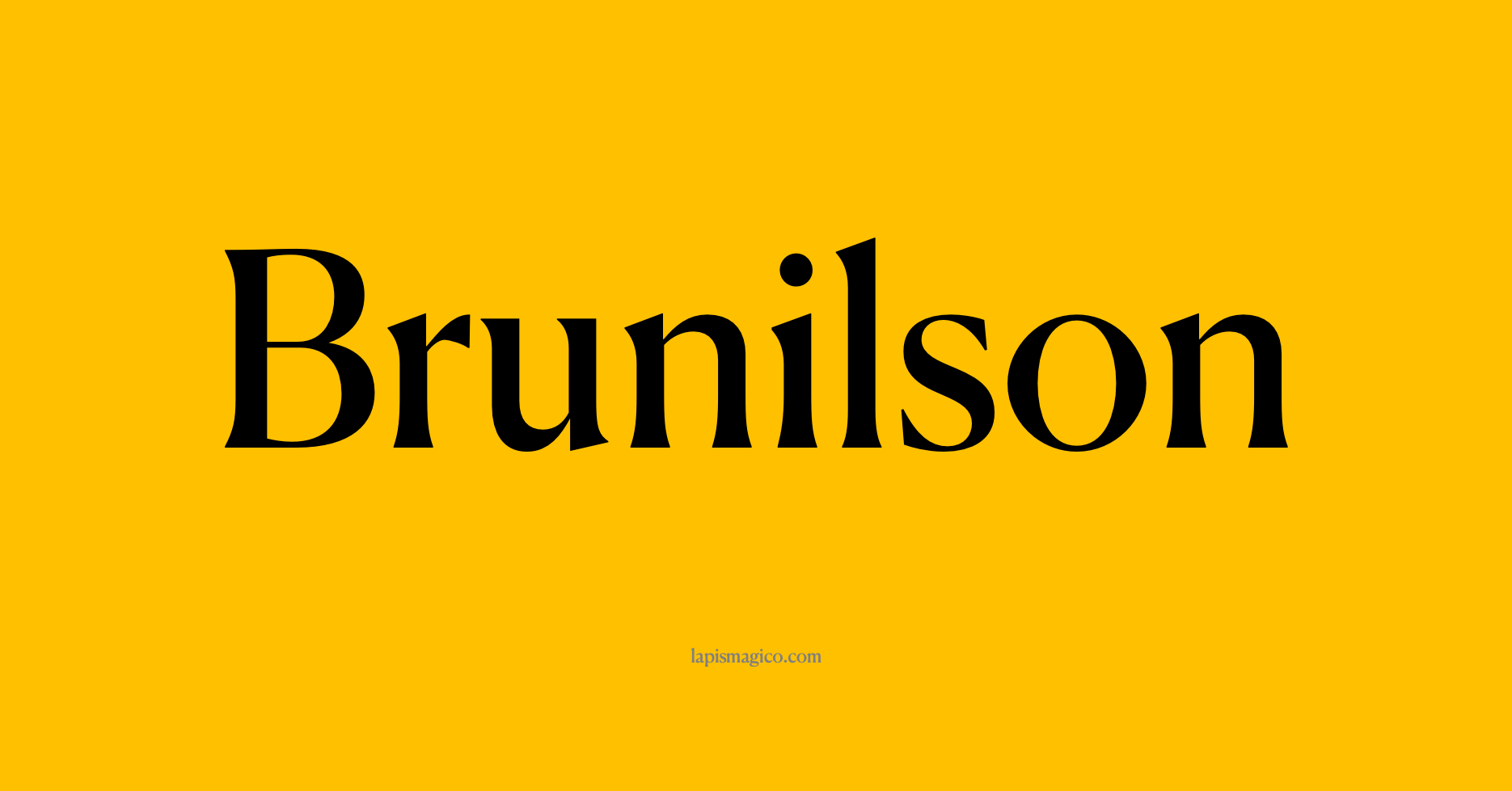 Nome Brunilson, ficha divertida com pontilhado para crianças