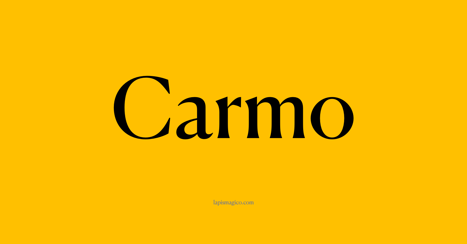 Nome Carmo, ficha divertida com pontilhado para crianças
