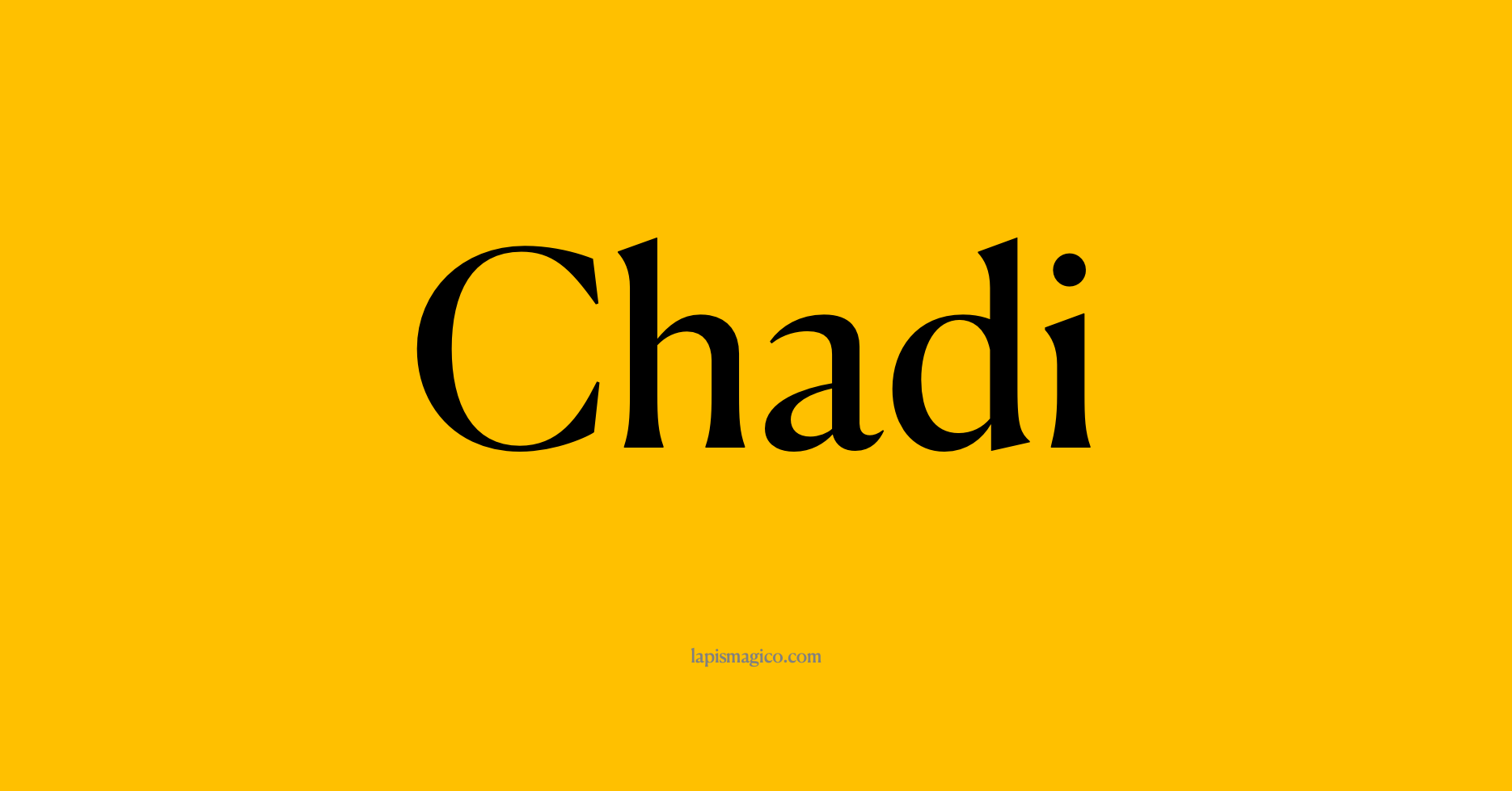 Nome Chadi, ficha divertida com pontilhado para crianças