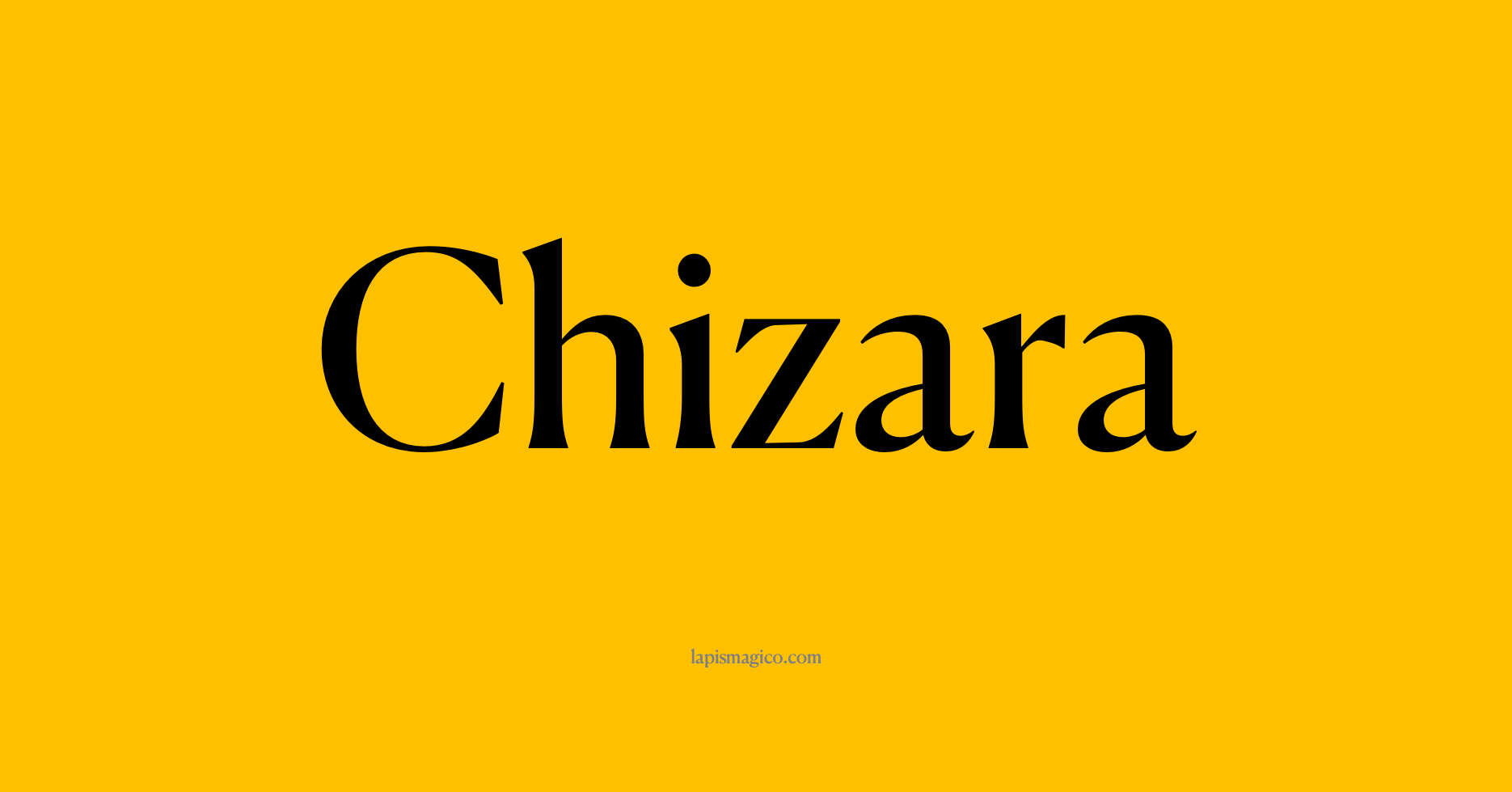 Nome Chizara, ficha divertida com pontilhado para crianças