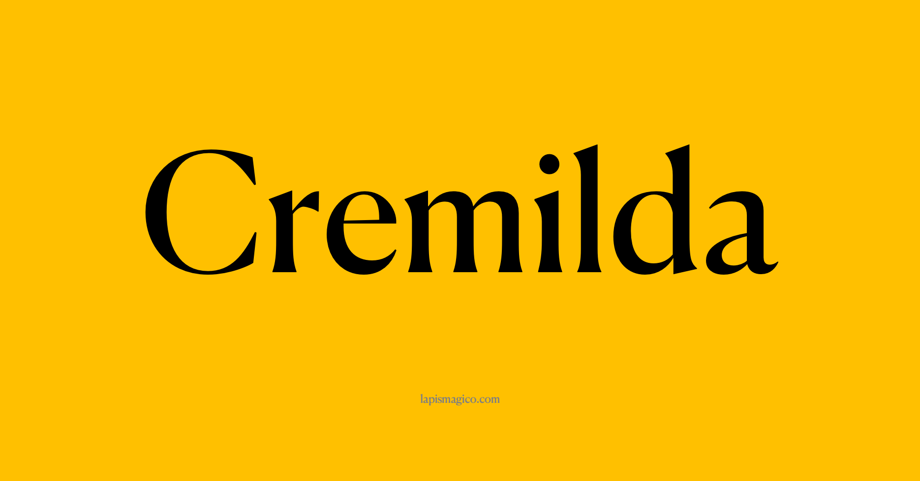Nome Cremilda, ficha divertida com pontilhado para crianças
