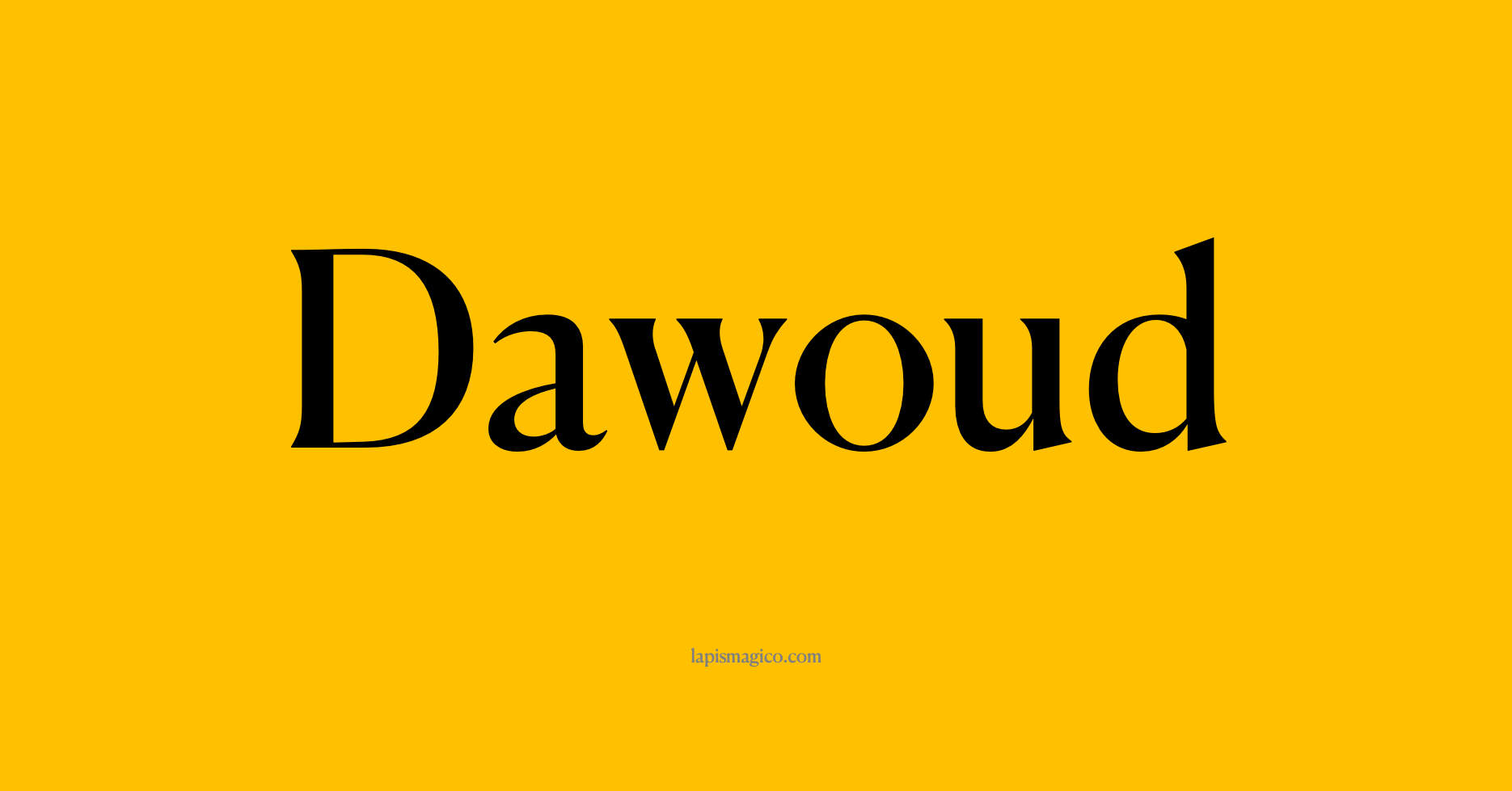 Nome Dawoud, ficha divertida com pontilhado para crianças