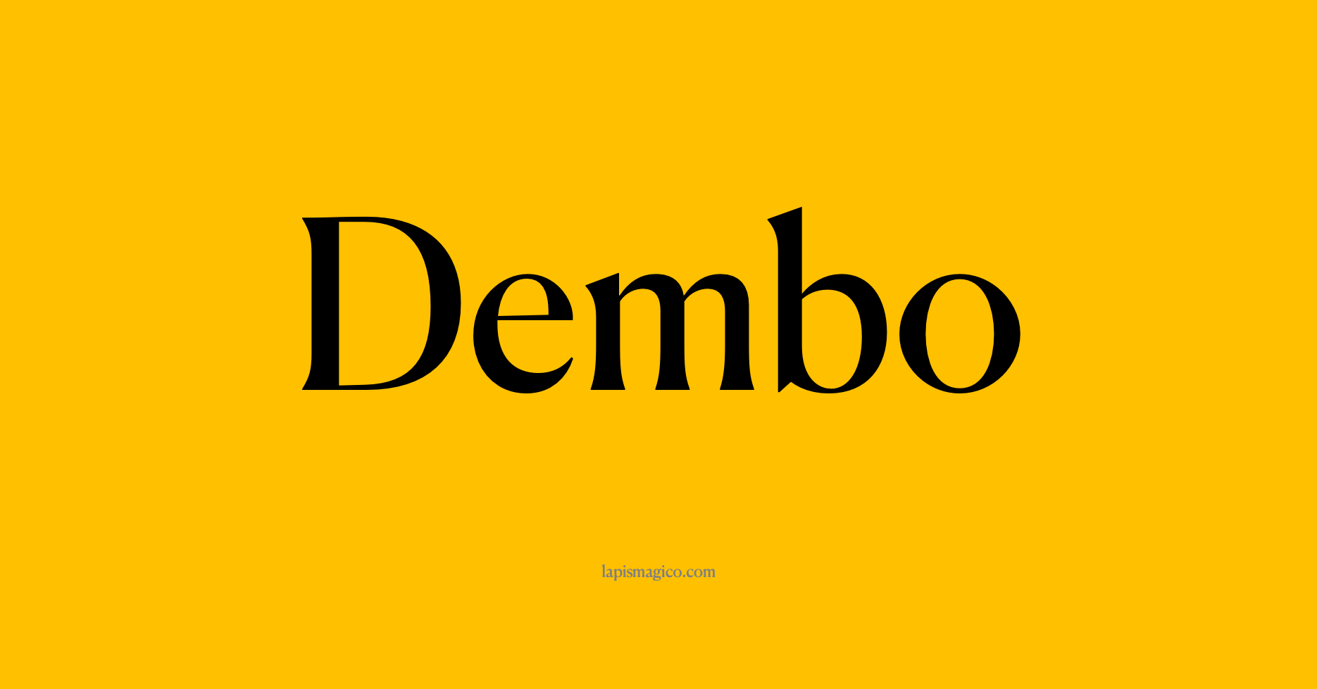 Nome Dembo, ficha divertida com pontilhado para crianças