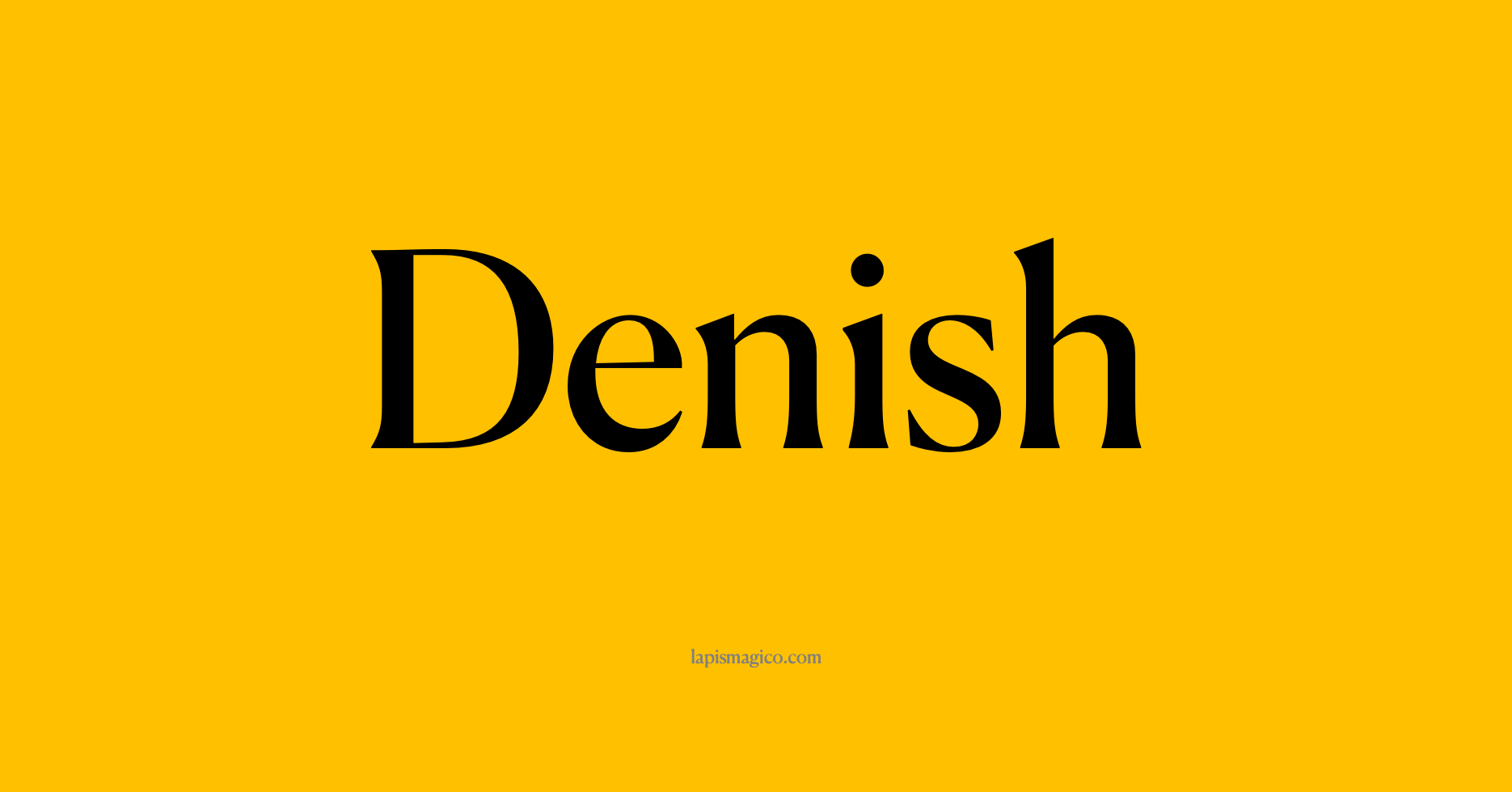 Nome Denish, ficha divertida com pontilhado para crianças