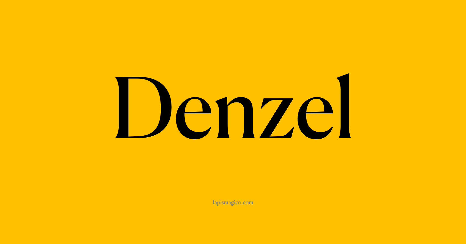 Nome Denzel, ficha divertida com pontilhado para crianças