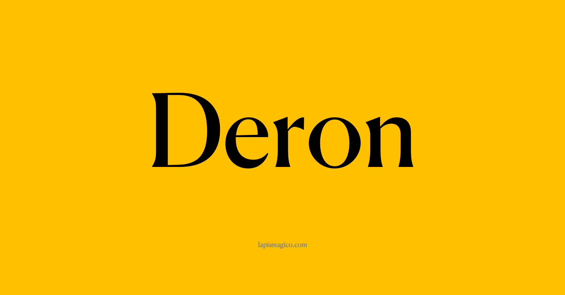Nome Deron, ficha divertida com pontilhado para crianças