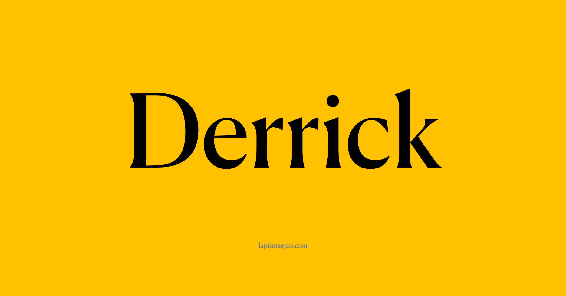 Nome Derrick, ficha divertida com pontilhado para crianças