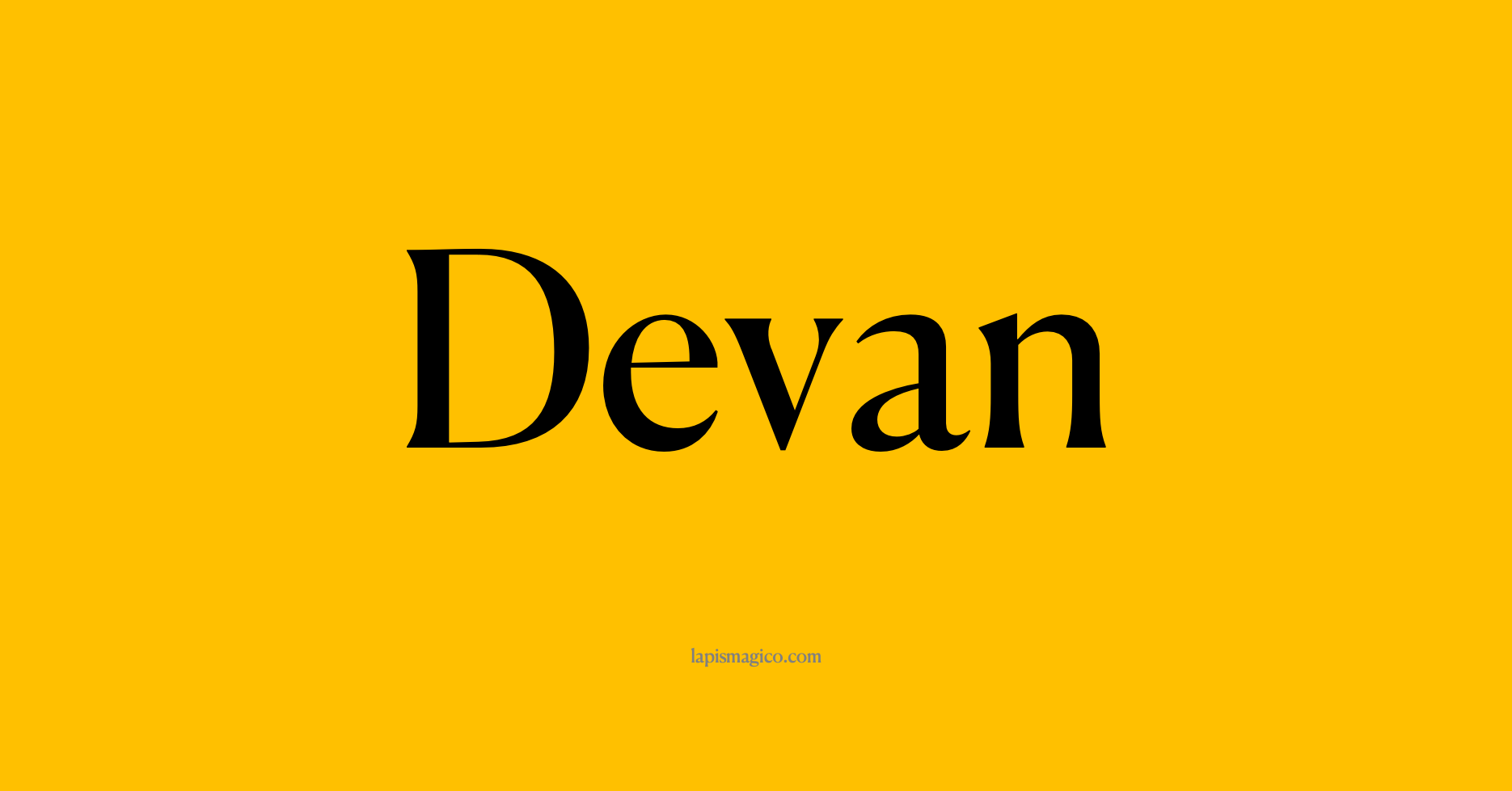 Nome Devan, ficha divertida com pontilhado para crianças