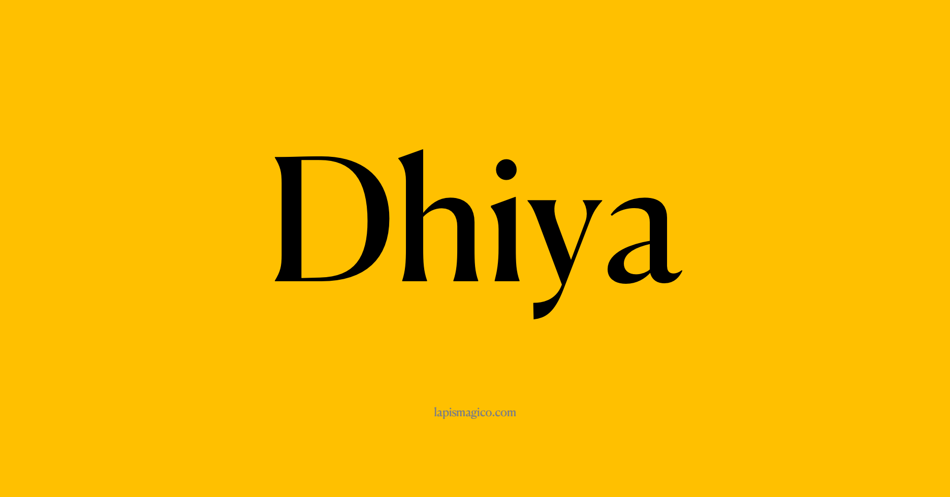 Nome Dhiya, ficha divertida com pontilhado para crianças