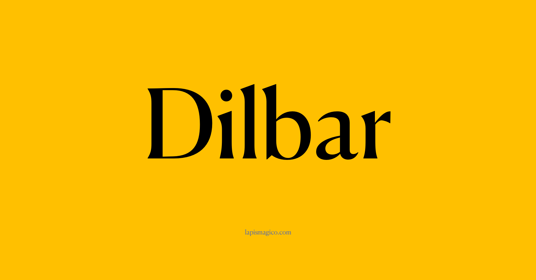 Nome Dilbar, ficha divertida com pontilhado para crianças