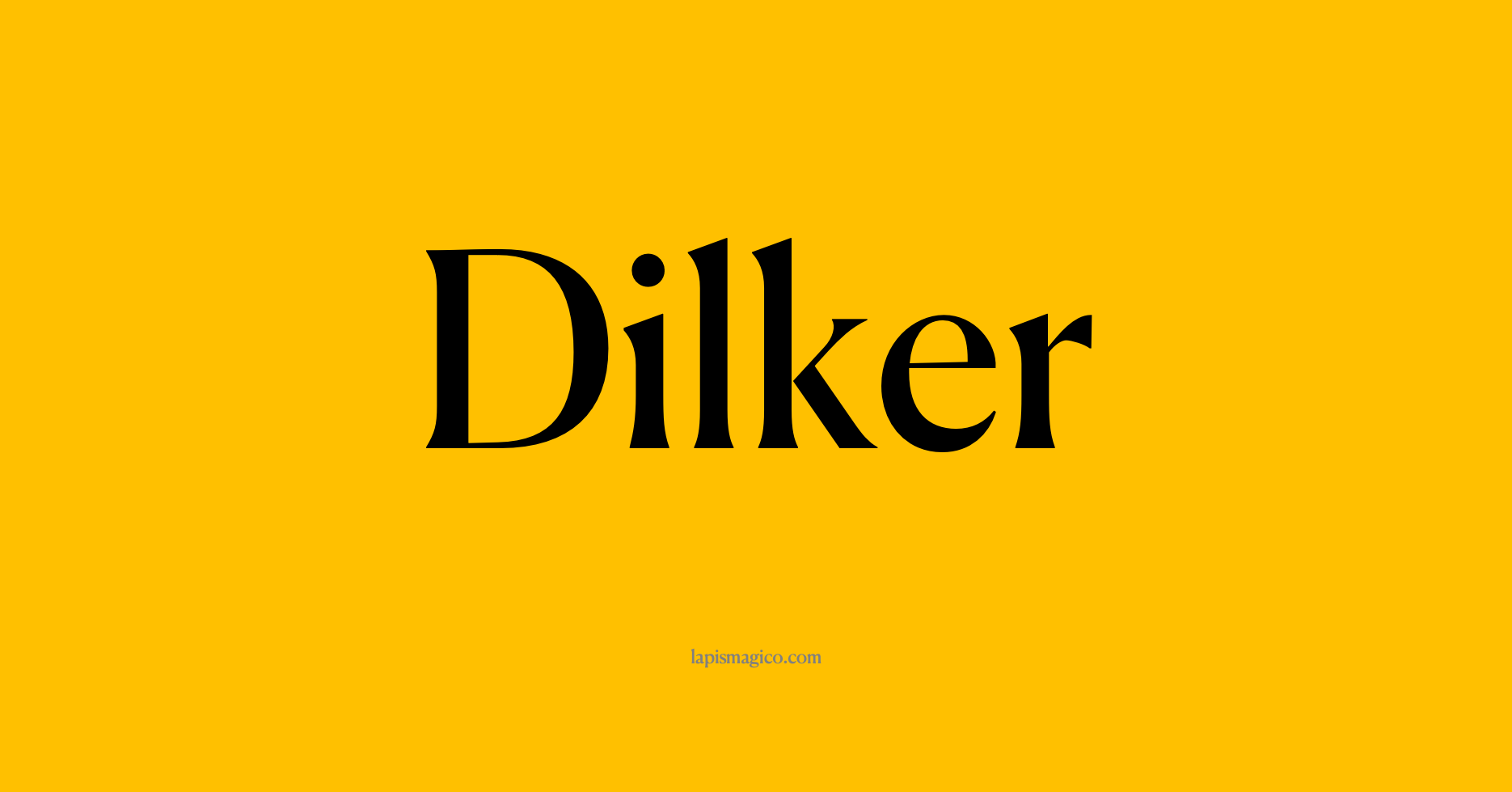 Nome Dilker, ficha divertida com pontilhado para crianças