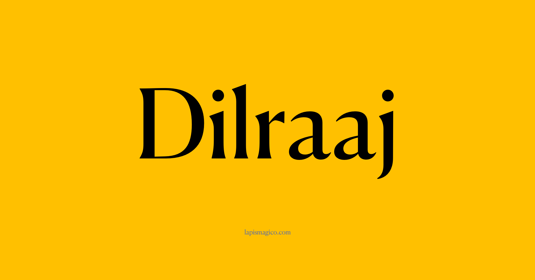 Nome Dilraaj, ficha divertida com pontilhado para crianças