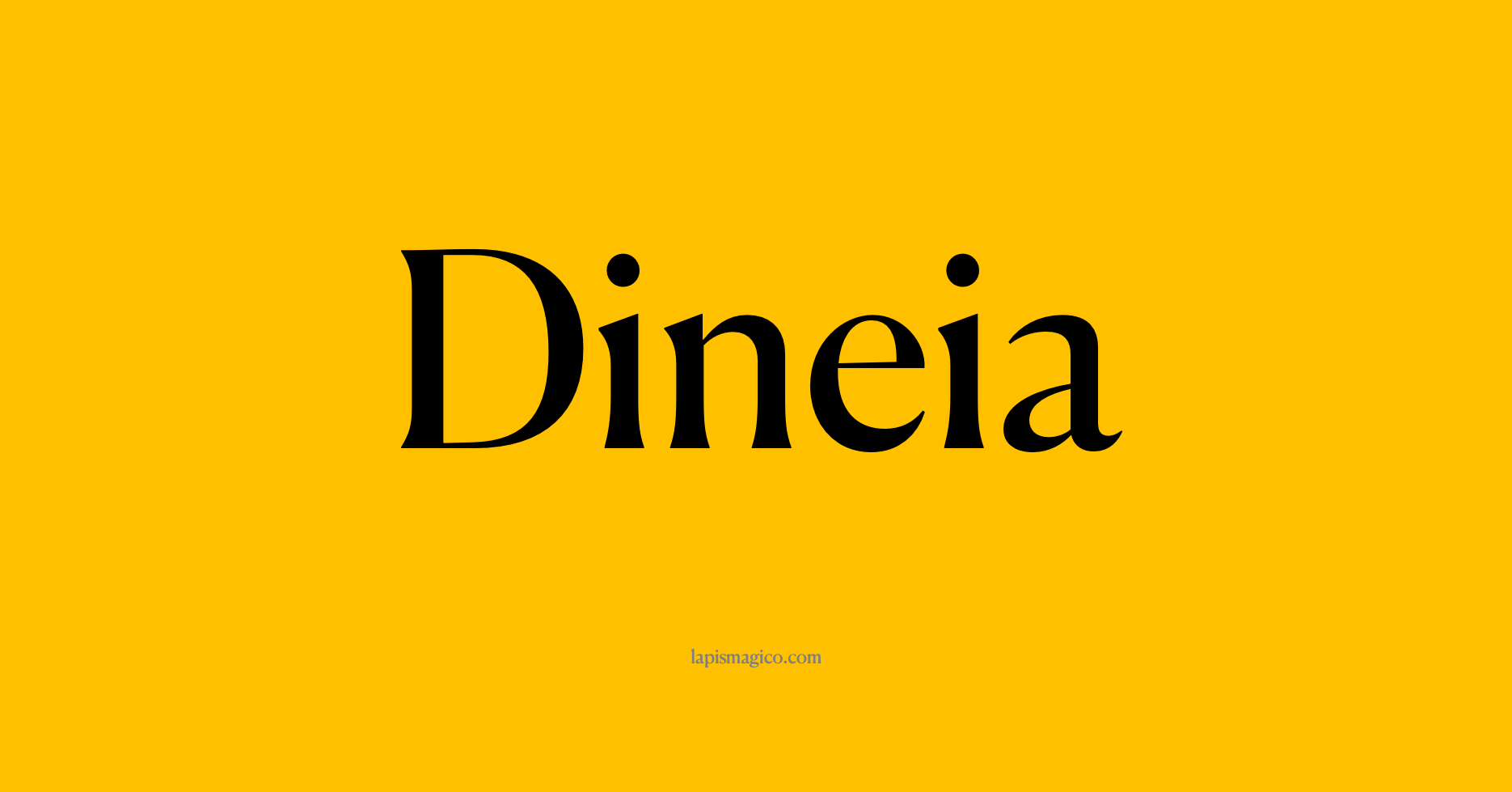 Nome Dineia, ficha divertida com pontilhado para crianças