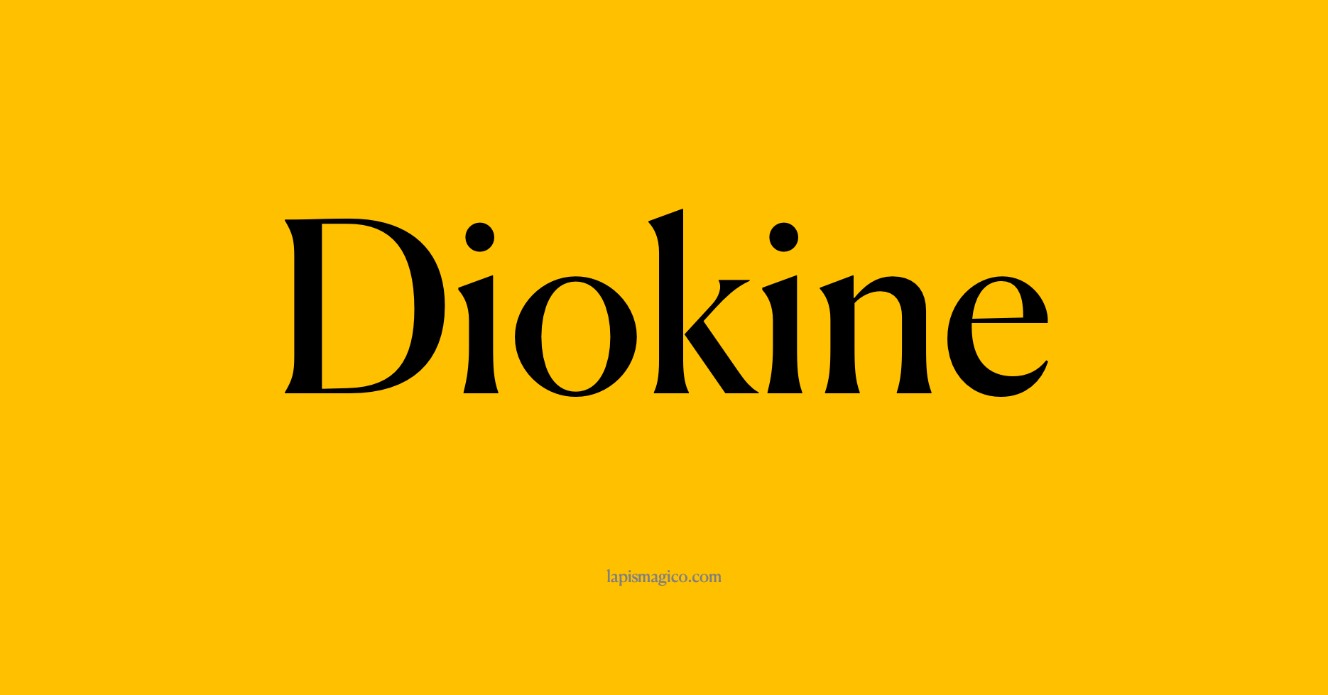 Nome Diokine, ficha divertida com pontilhado para crianças