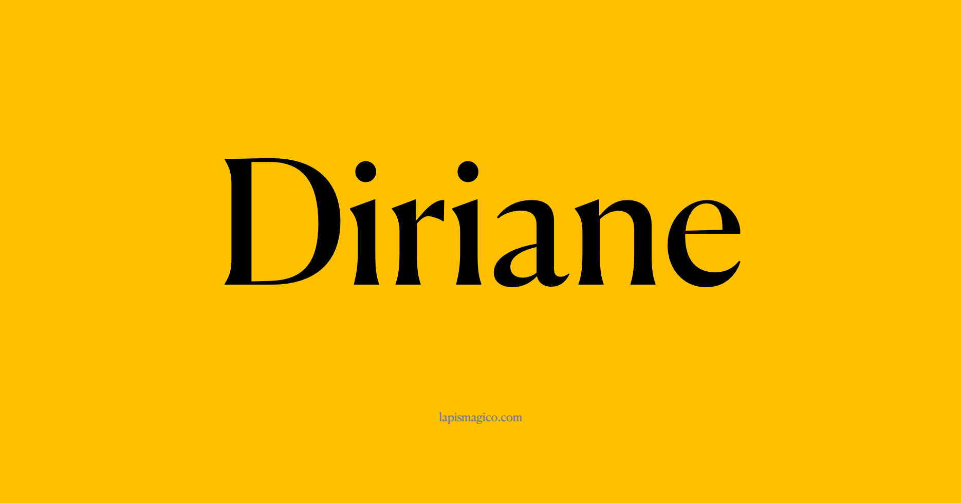 Nome Diriane, ficha divertida com pontilhado para crianças