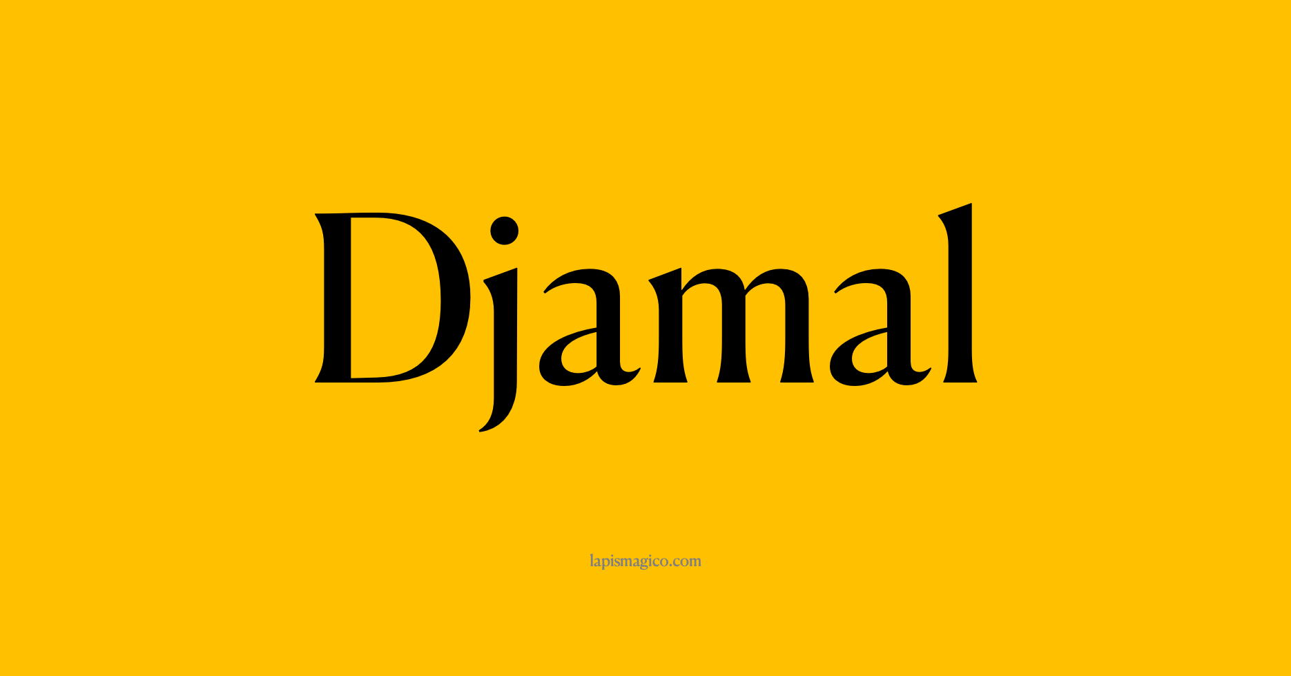Nome Djamal, ficha divertida com pontilhado para crianças