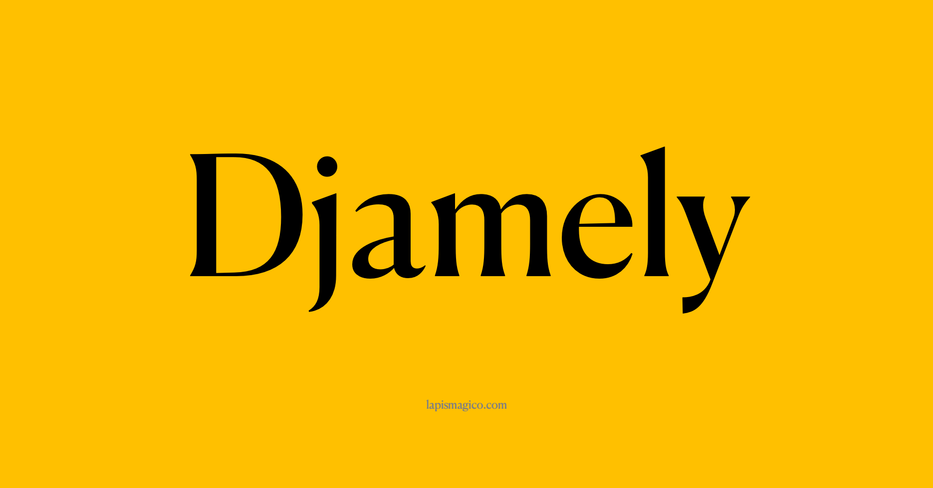 Nome Djamely, ficha divertida com pontilhado para crianças