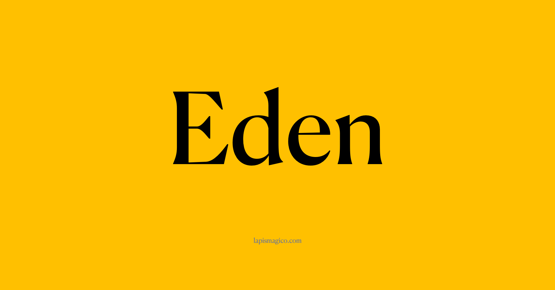 Nome Eden, ficha divertida com pontilhado para crianças