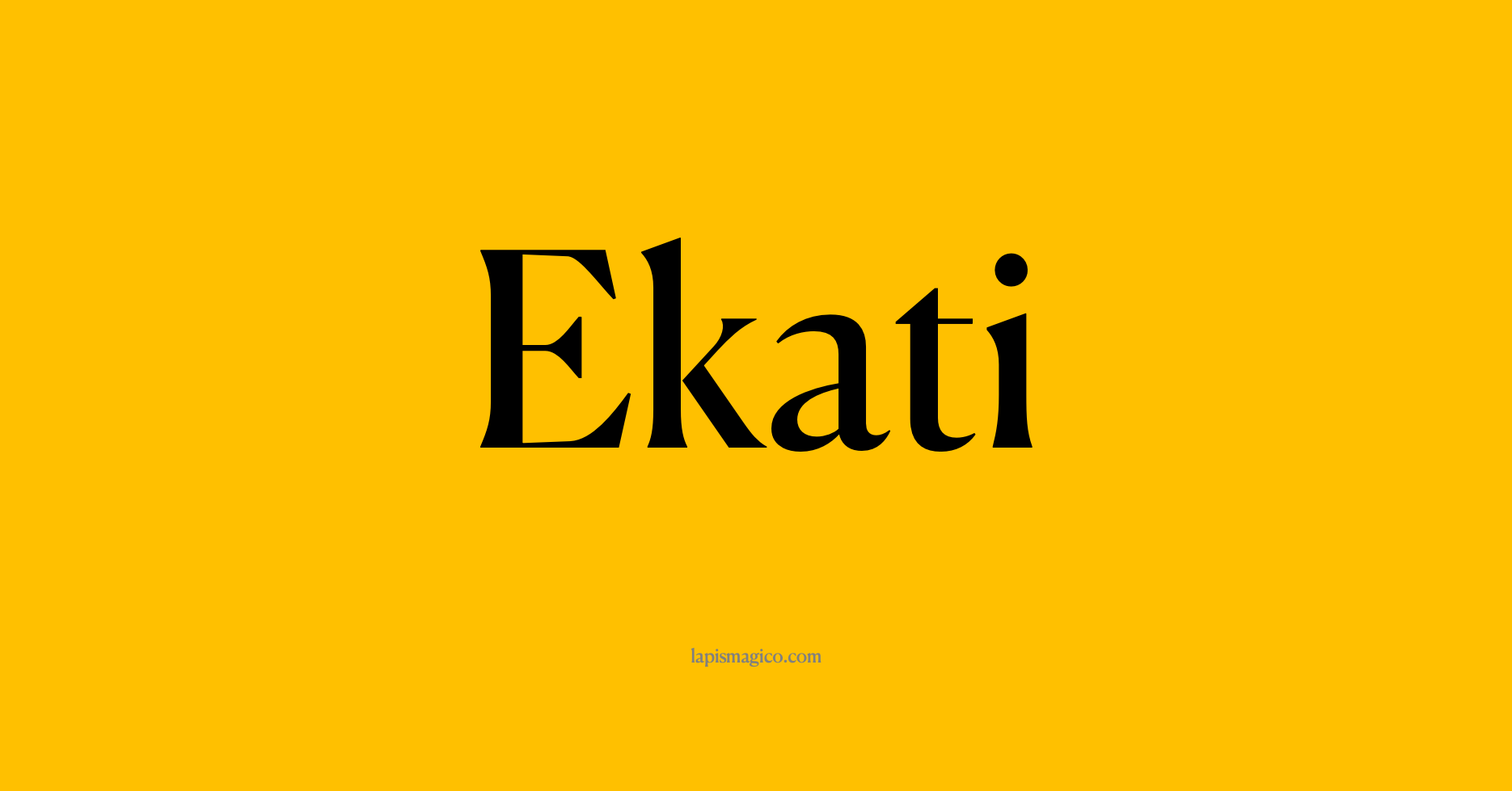Nome Ekati, ficha divertida com pontilhado para crianças