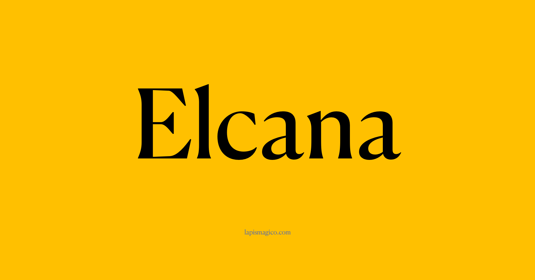 Nome Elcana, ficha divertida com pontilhado para crianças