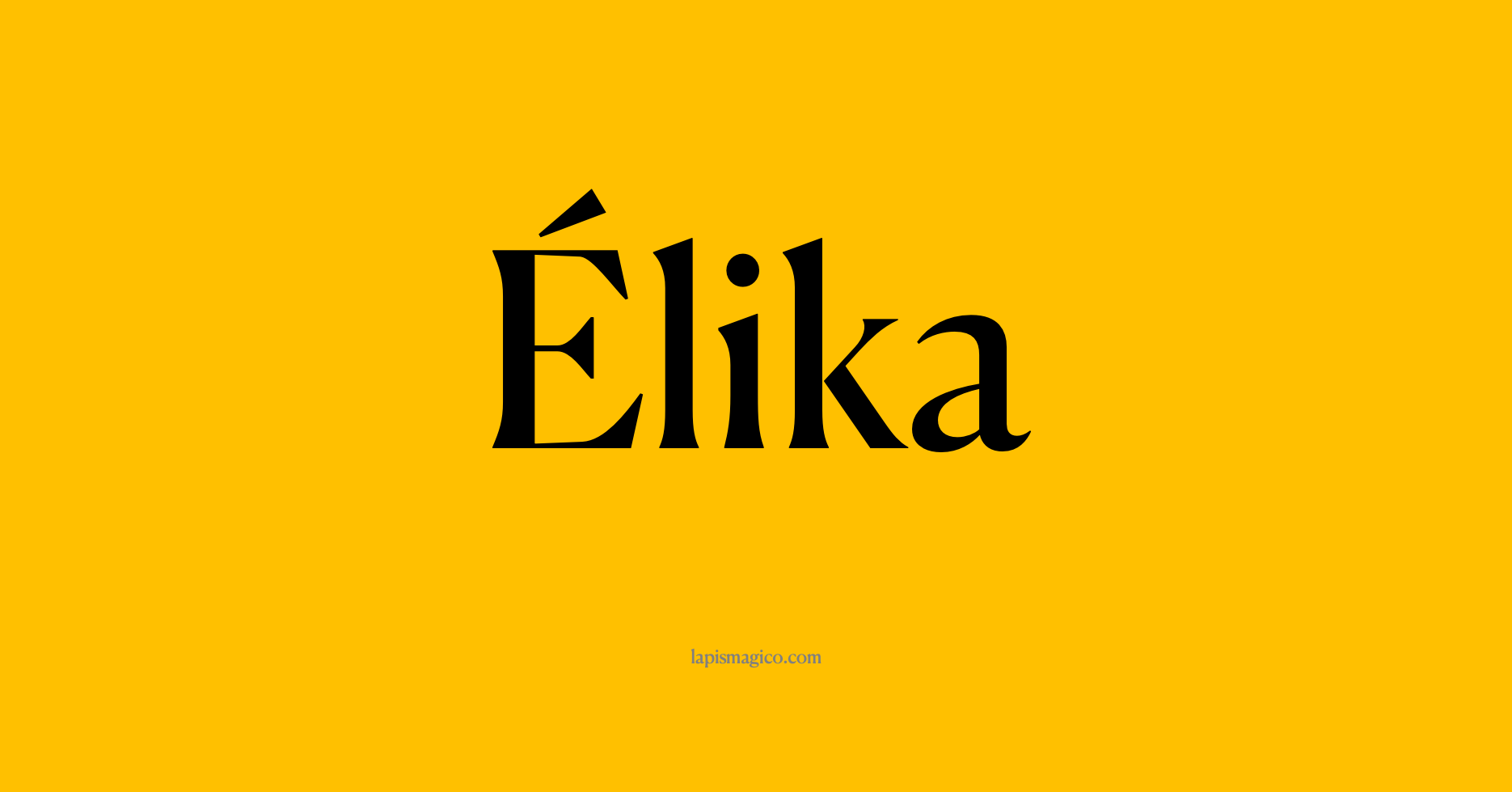 Nome Élika, ficha divertida com pontilhado para crianças