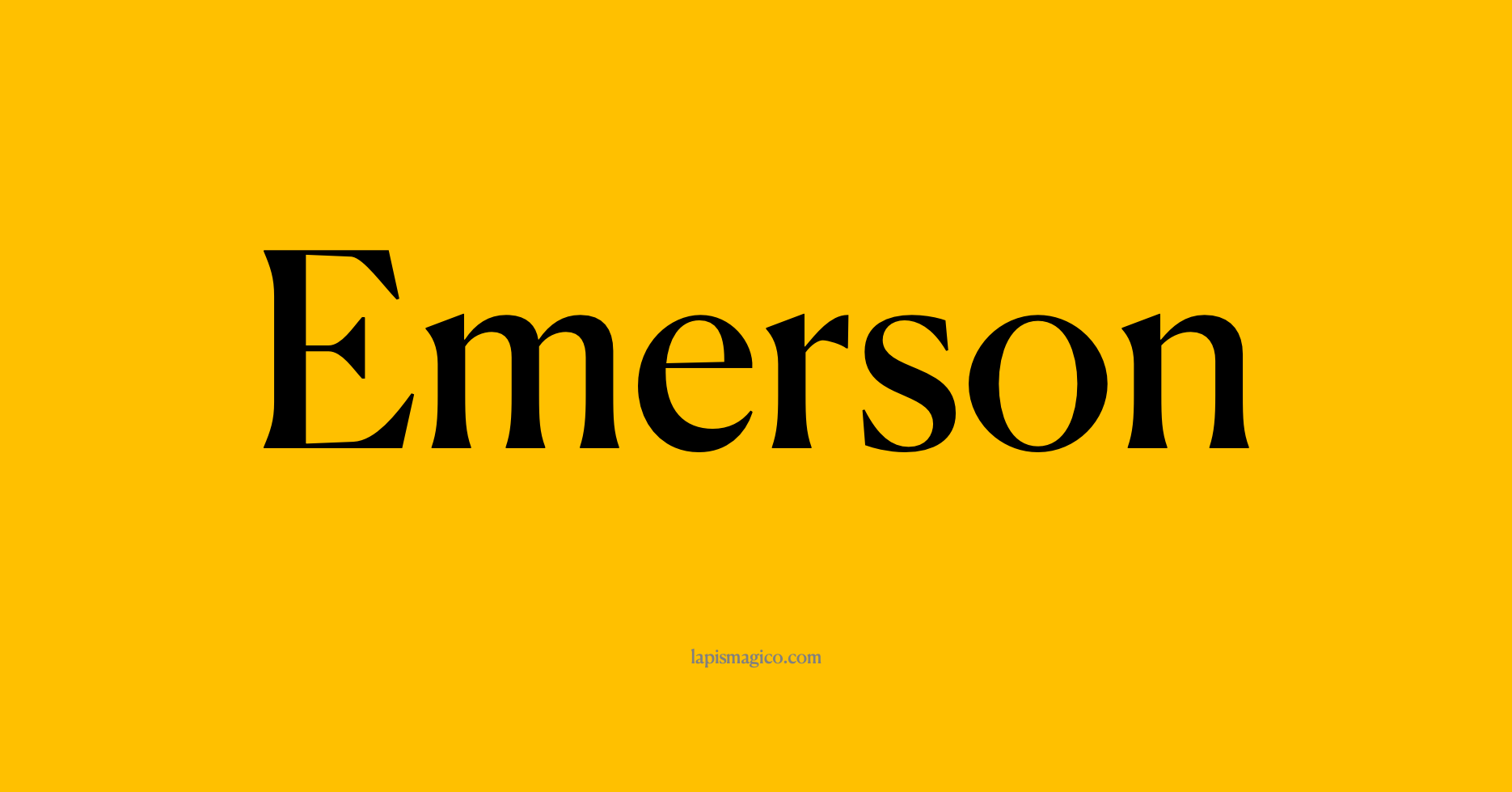 Nome Emerson, ficha divertida com pontilhado para crianças